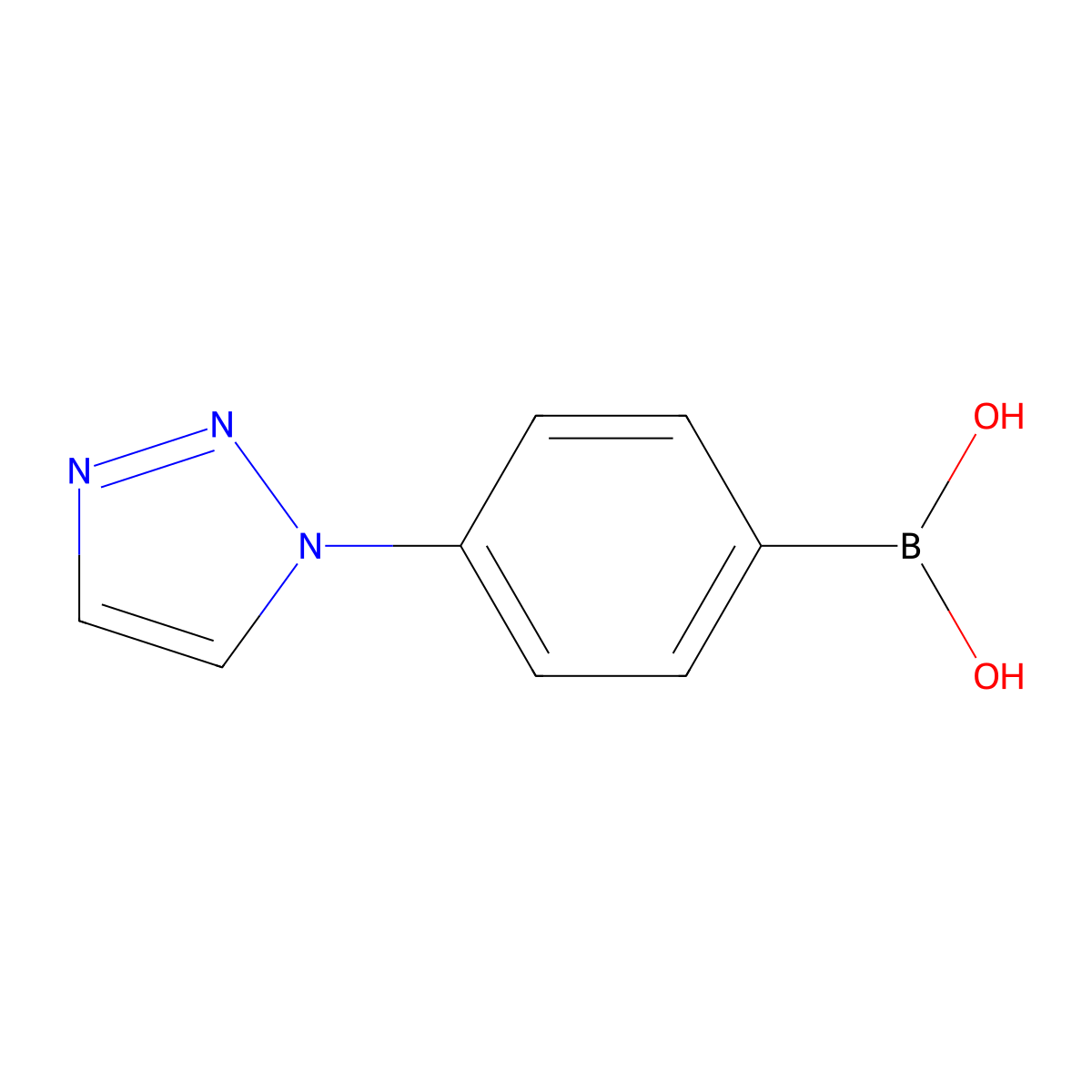 (4-(1H-1,2,3-Triazol-1-yl)phenyl)boronic acid molecular structure, CAS 1228182-97-5