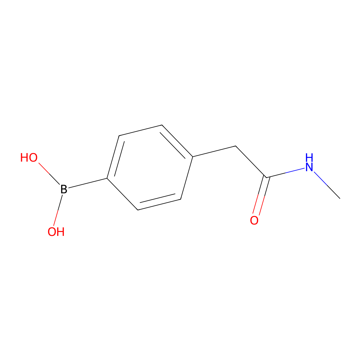 {4-[(Methylcarbamoyl)methyl]phenyl}boronic acid molecular structure, CAS 1228182-99-7