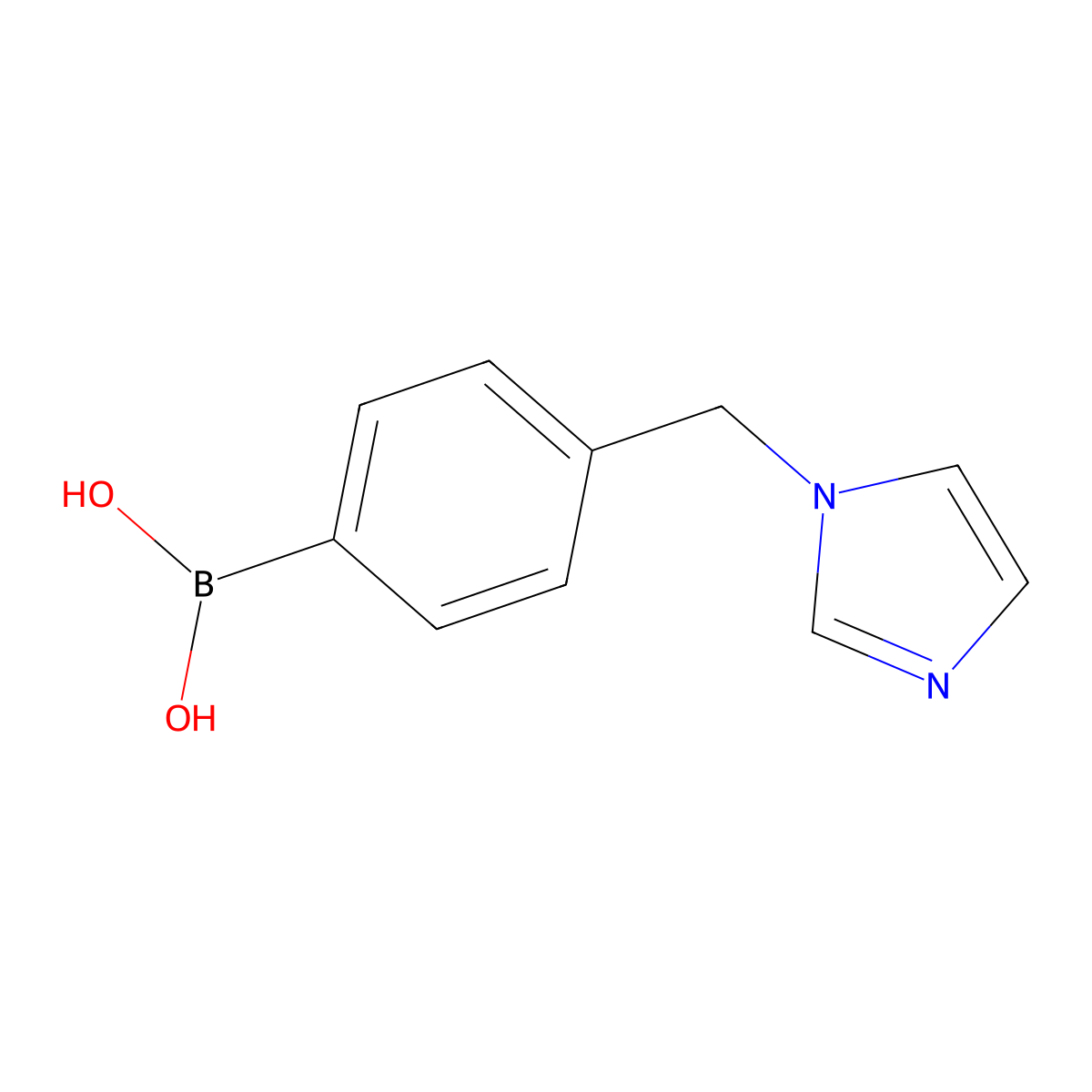 (4-((1H-imidazol-1-yl)methyl)phenyl)boronic acid molecular structure, CAS 1228183-01-4