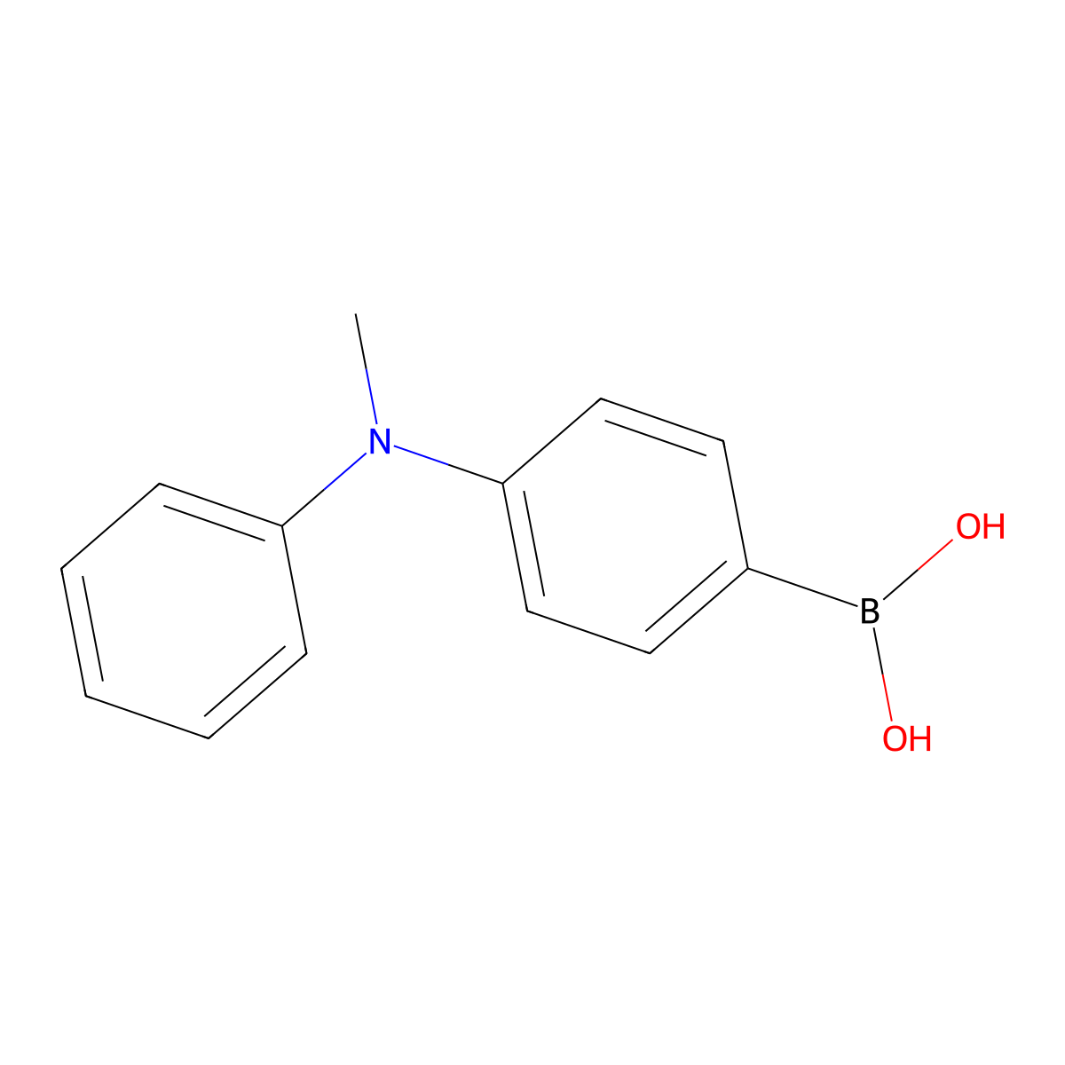 {4-[Methyl(phenyl)amino]phenyl}boronic acid molecular structure, CAS 1228183-43-4