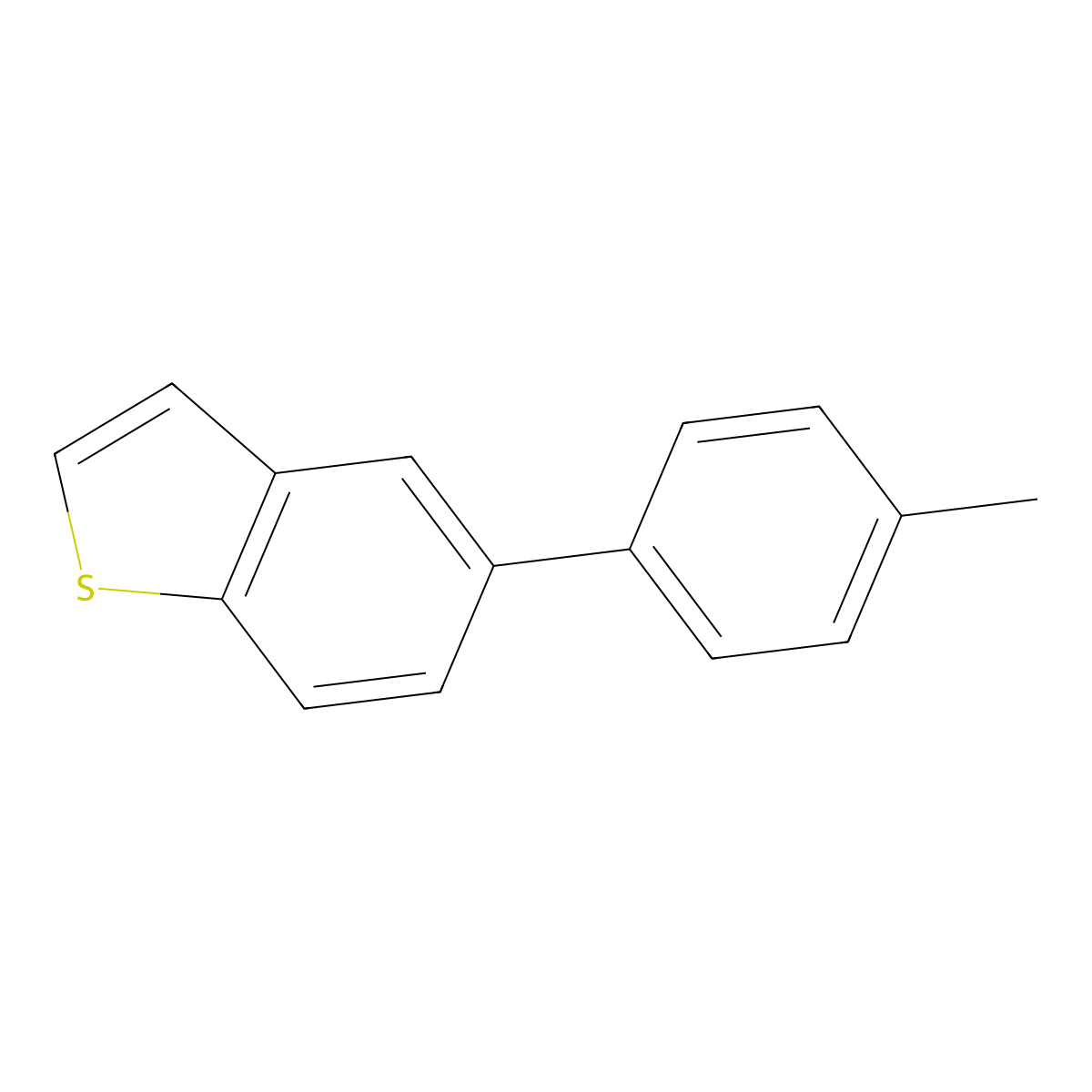 5-(4-Methylphenyl)-1-benzothiophene molecular structure, CAS 1228187-45-8