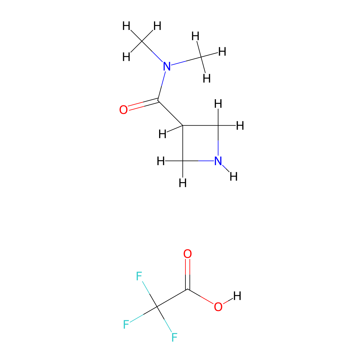 N,N-dimethylazetidine-3-carboxamide 2,2,2-trifluoroacetate molecular structure, CAS 1228230-61-2