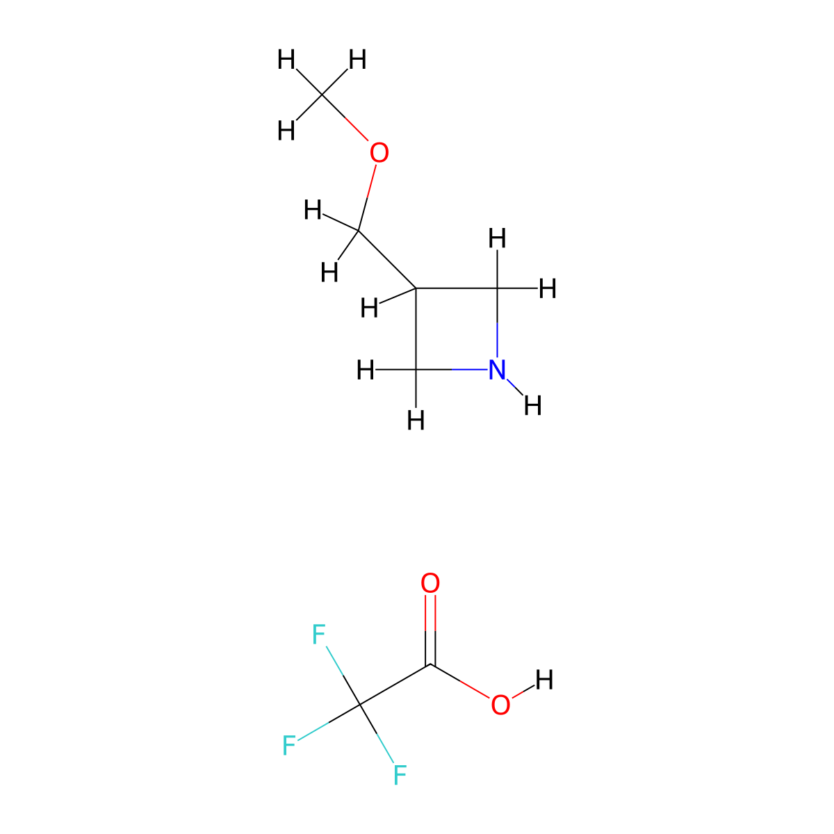 3-(Methoxymethyl)azetidine; trifluoroacetic acid molecular structure, CAS 1228230-82-7