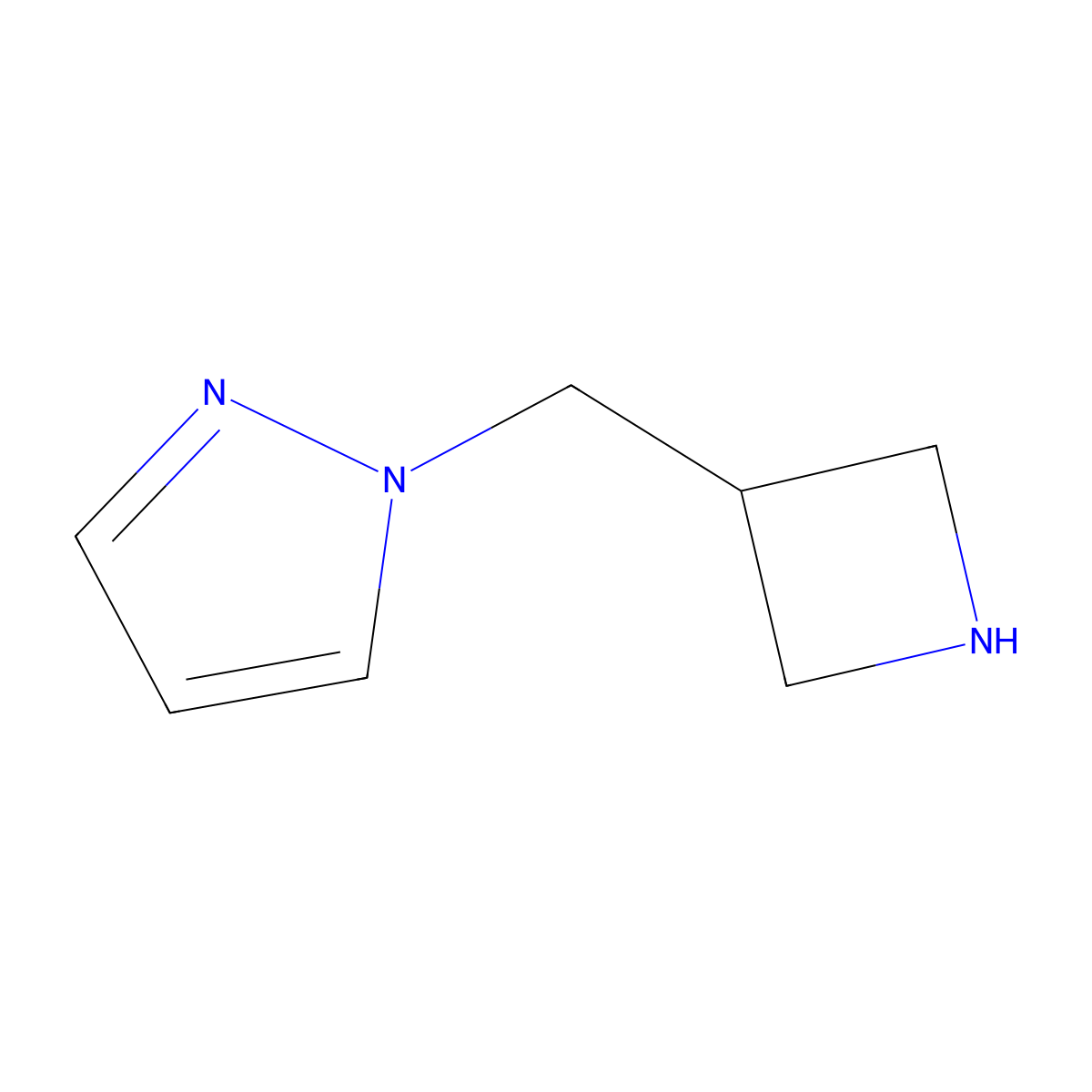 1-(Azetidin-3-ylmethyl)-1H-pyrazole molecular structure, CAS 1228230-85-0