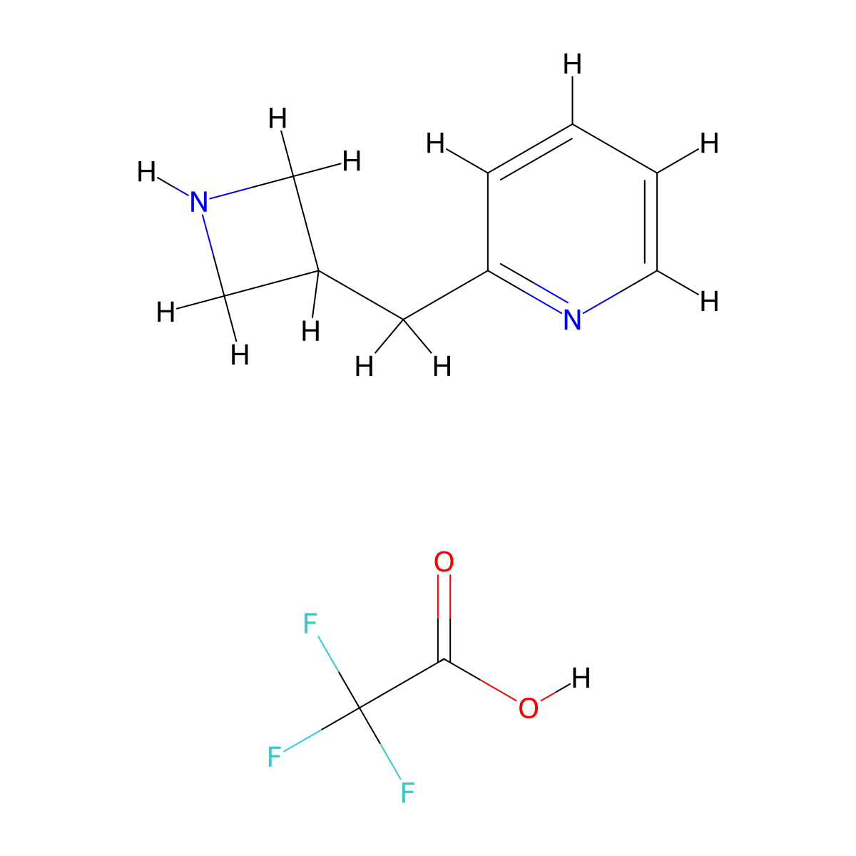 2-Azetidin-3-ylmethyl-pyridine trifluoroacetate molecular structure, CAS 1228230-92-9