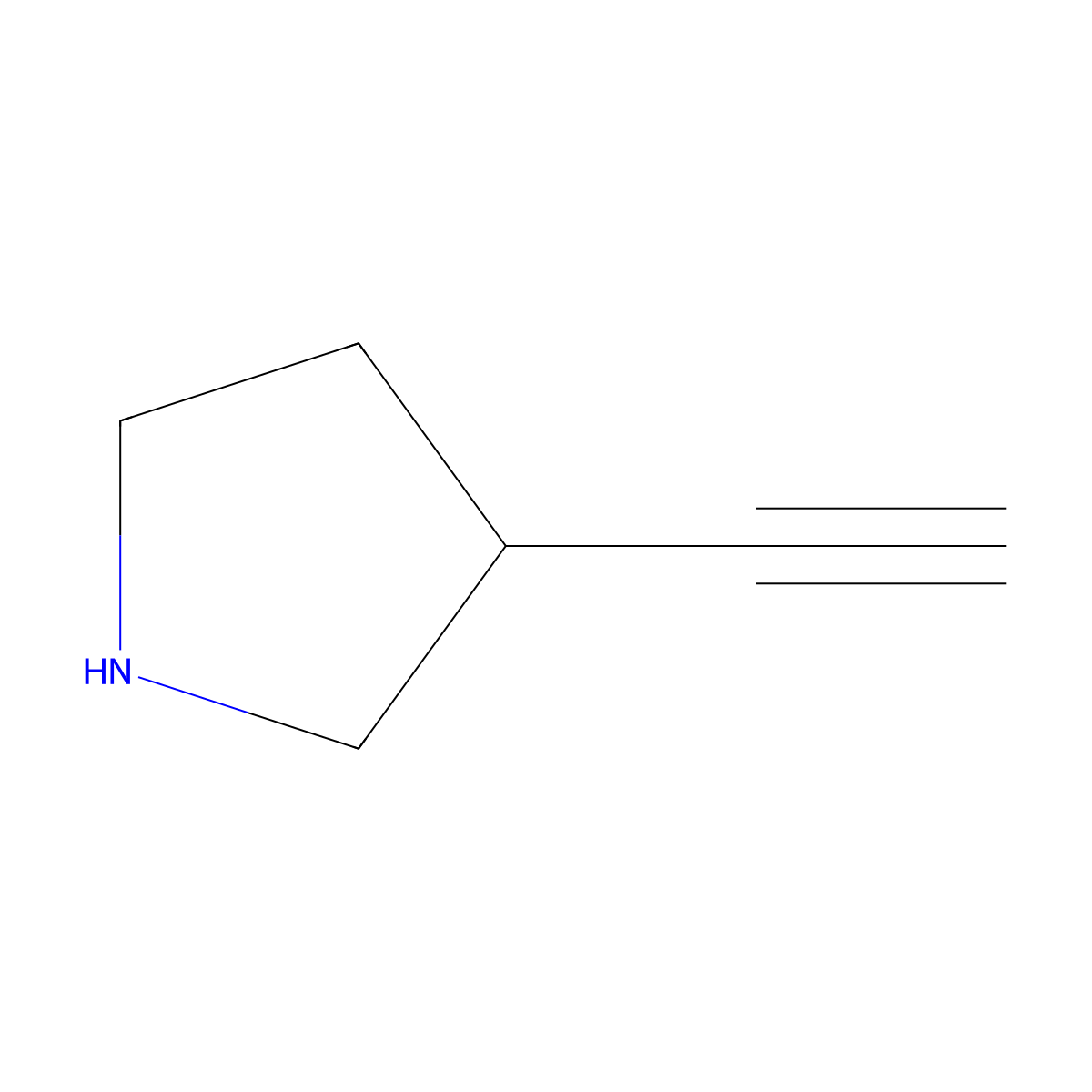 3-Ethynylpyrrolidine molecular structure, CAS 1228231-29-5