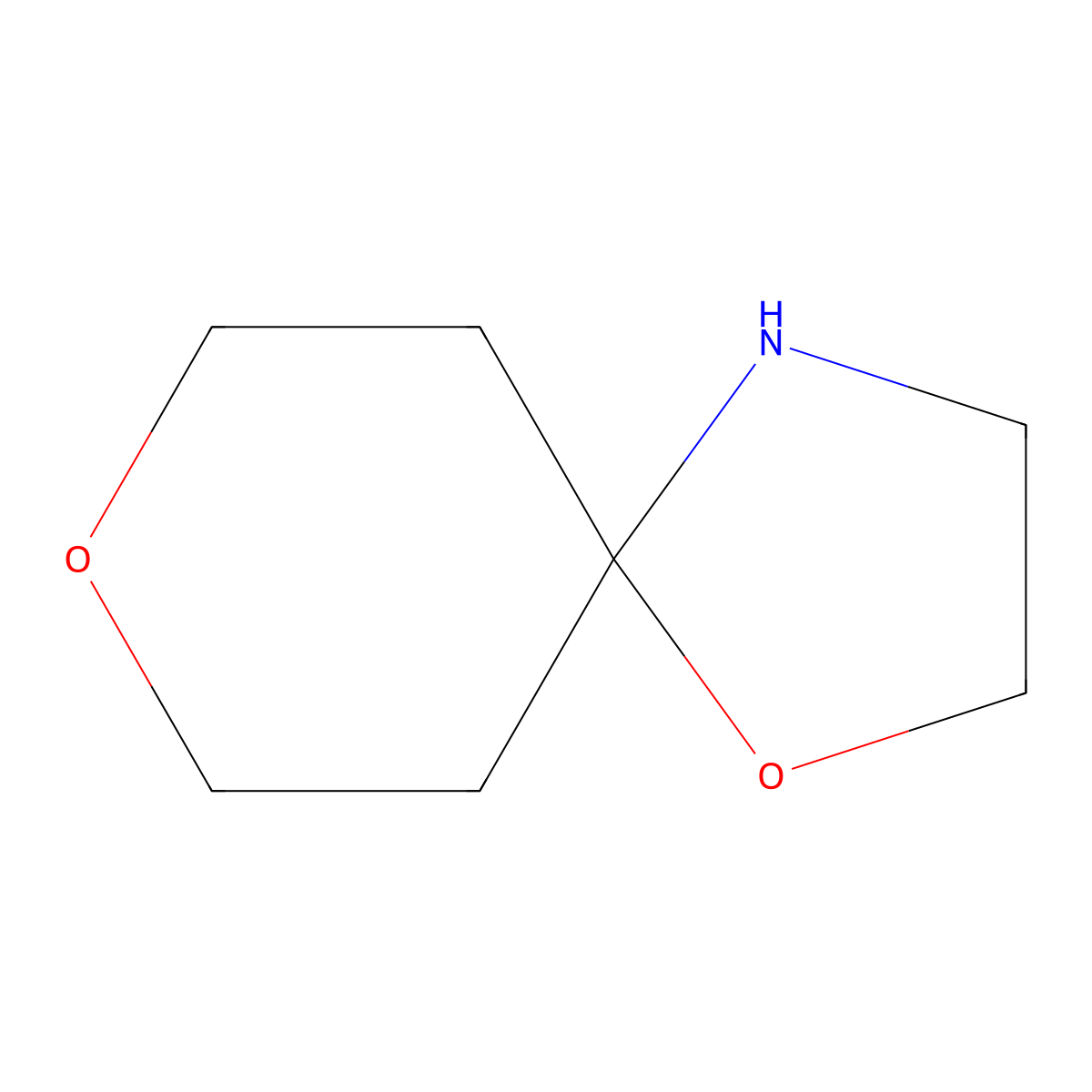 1,8-Dioxa-4-azaspiro[4.5]decane molecular structure, CAS 122824-12-8