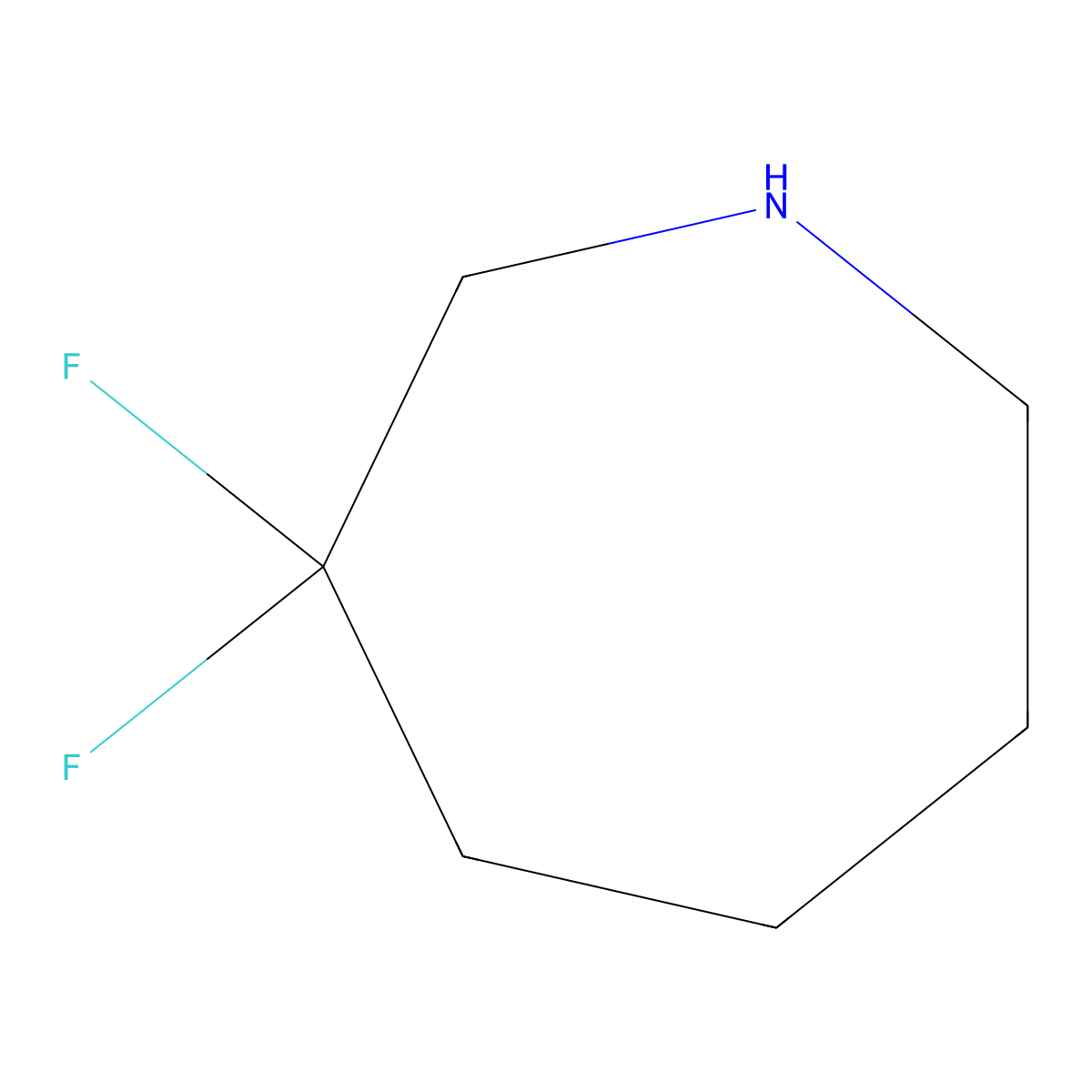 3,3-Difluoroazepane molecular structure, CAS 1228254-59-8