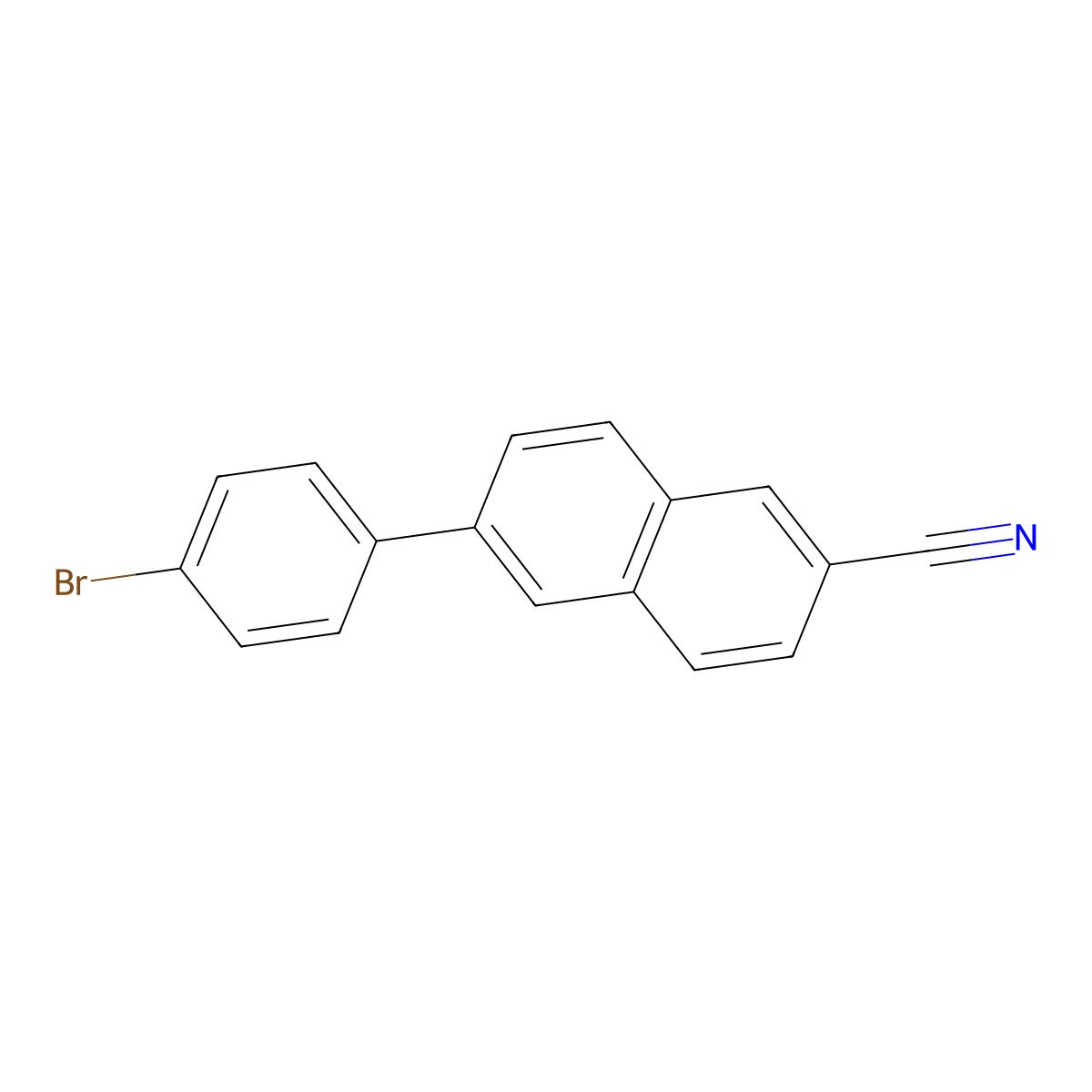 6-(4-Bromophenyl)-2-naphthonitrile molecular structure, CAS 1228267-66-0