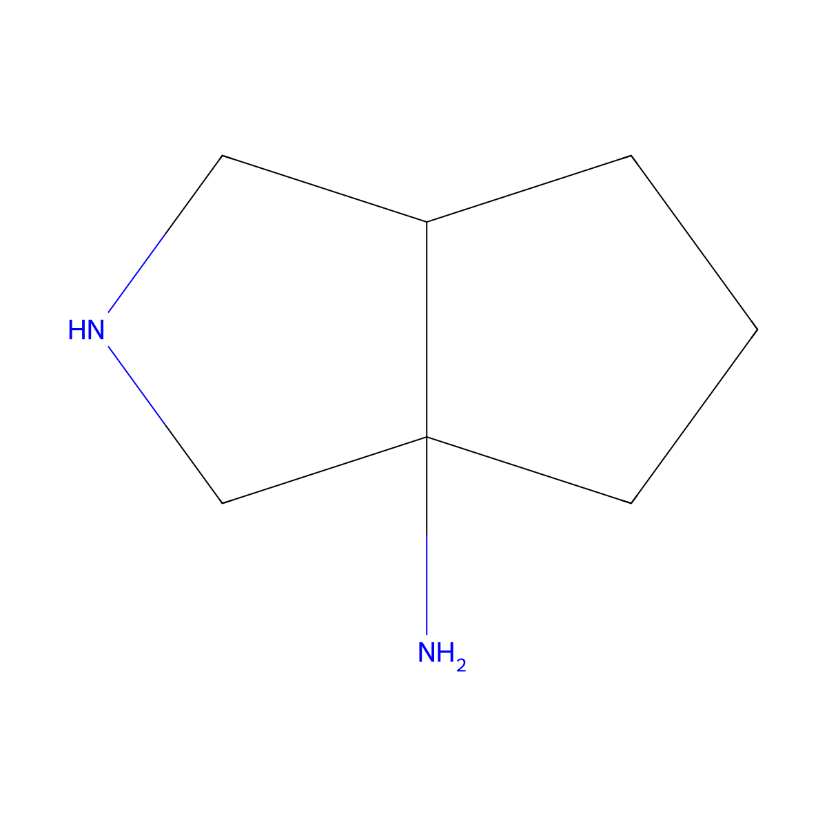 Octahydrocyclopenta[c]pyrrol-3a-amine molecular structure, CAS 122828-44-8