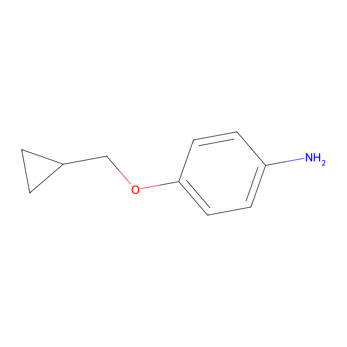 4-(Cyclopropylmethoxy)aniline molecular structure, CAS 122828-48-2