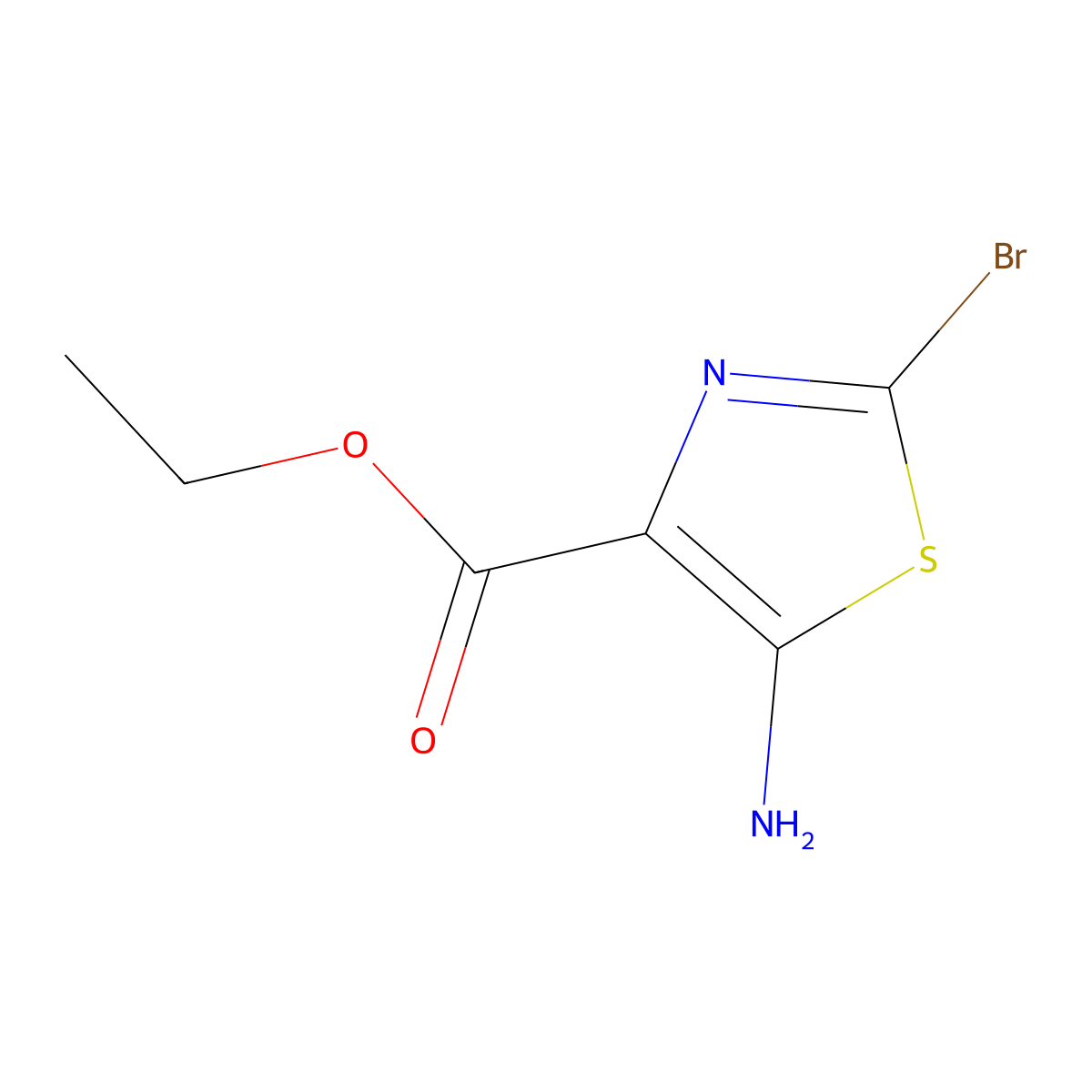 Ethyl 5-amino-2-bromothiazole-4-carboxylate molecular structure, CAS 1228281-54-6