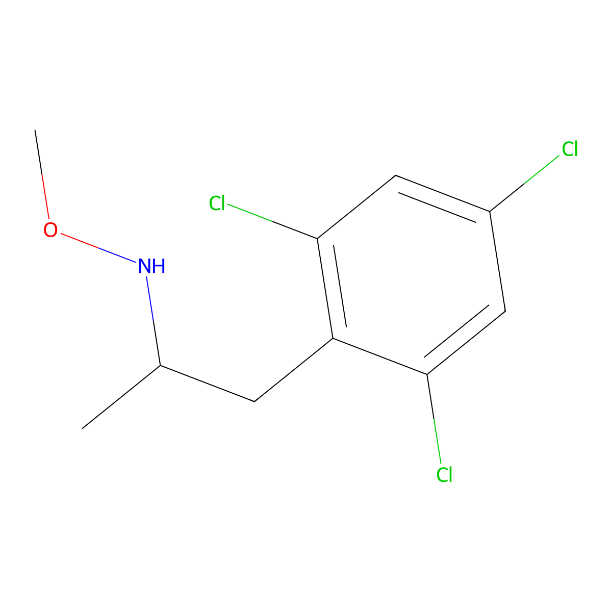 N-methoxy-1-(2,4,6-trichlorophenyl)propan-2-amine molecular structure, CAS 1228284-78-3