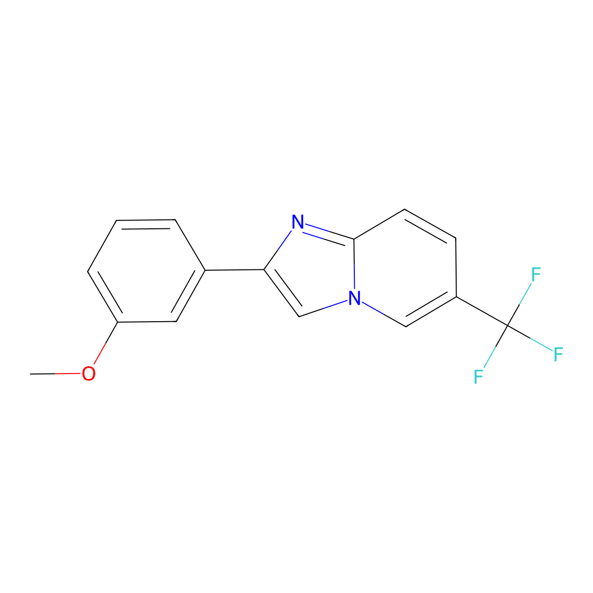 2-(3-Methoxyphenyl)-6-(trifluoromethyl)imidazo[1,2-a]pyridine molecular structure, CAS 1228304-06-0