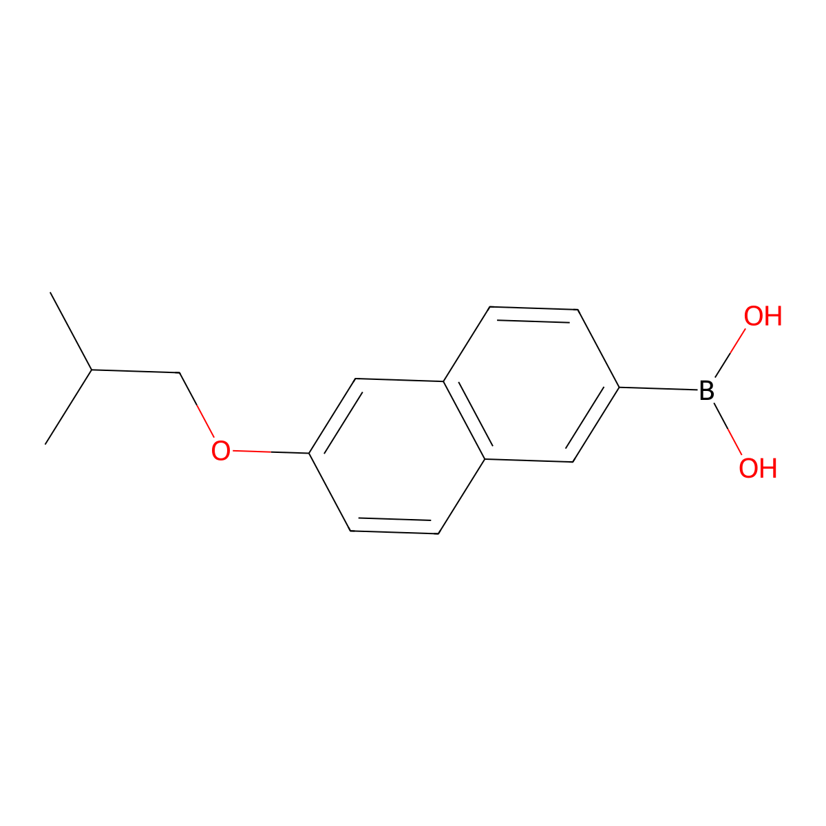 6-Isobutoxynaphthalene-2-boronic acid molecular structure, CAS 1228310-17-5