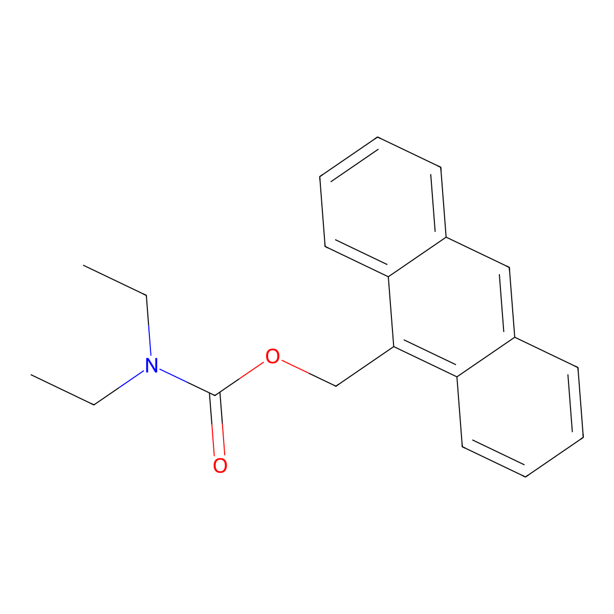 9-anthrylmethyl N,N-diethylcarbamate molecular structure, CAS 1228312-05-7