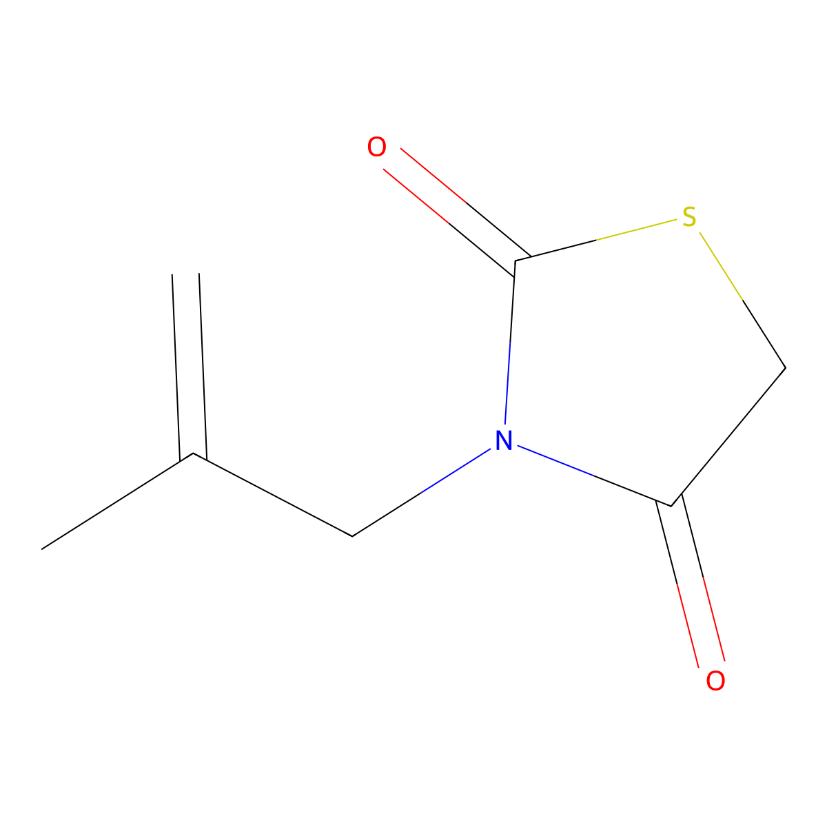 3-(2-Methylallyl)thiazolidine-2,4-dione molecular structure, CAS 122834-34-8