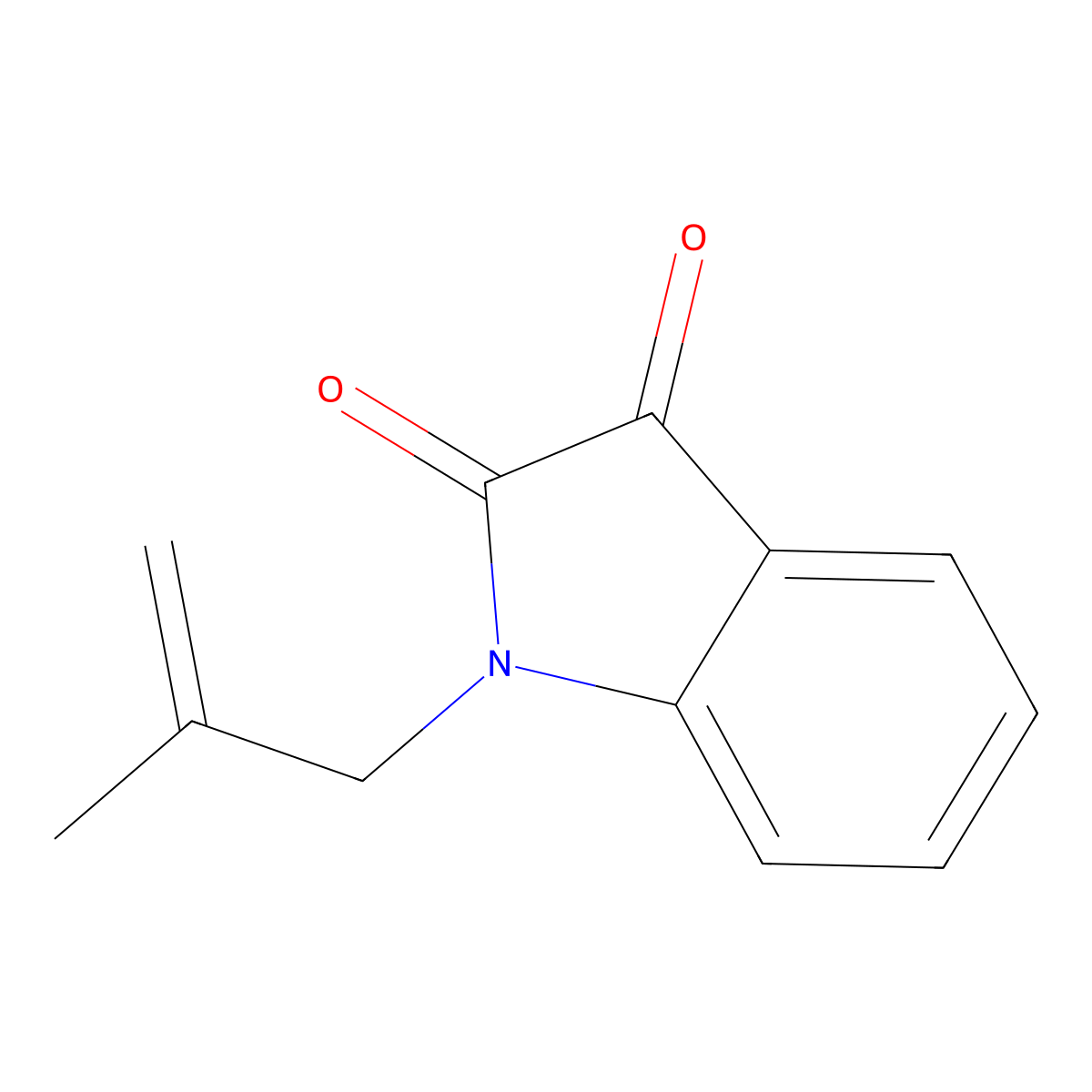 1-(2-Methylprop-2-enyl)indole-2,3-dione molecular structure, CAS 122834-39-3
