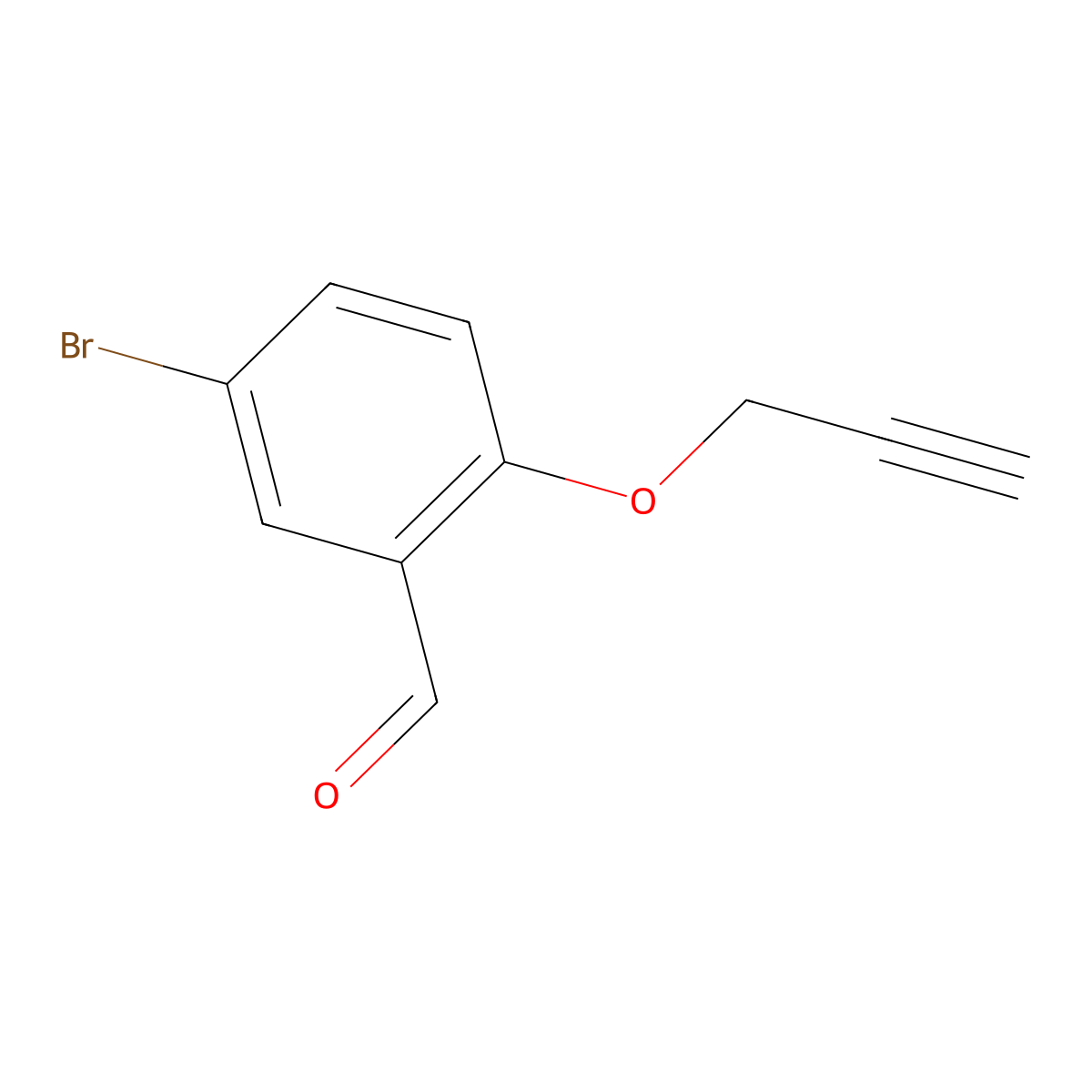 5-Bromo-2-(prop-2-yn-1-yloxy)benzaldehyde molecular structure, CAS 122835-14-7
