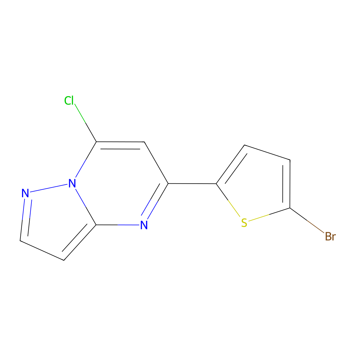 5-(5-Bromothiophen-2-yl)-7-chloropyrazolo[1,5-a]pyrimidine molecular structure, CAS 1228351-76-5
