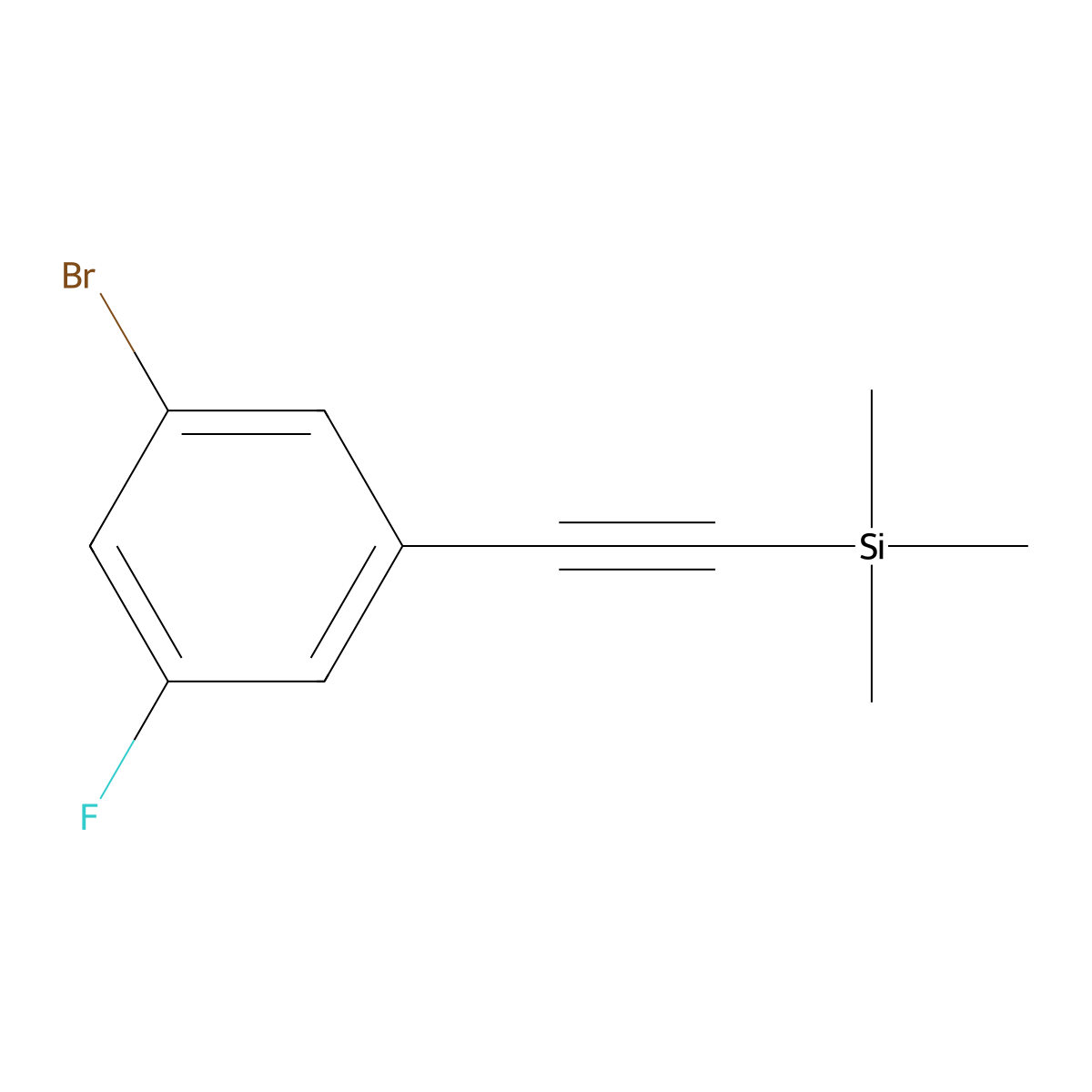 [2-(3-Bromo-5-fluorophenyl)ethynyl]trimethylsilane molecular structure, CAS 1228352-02-0