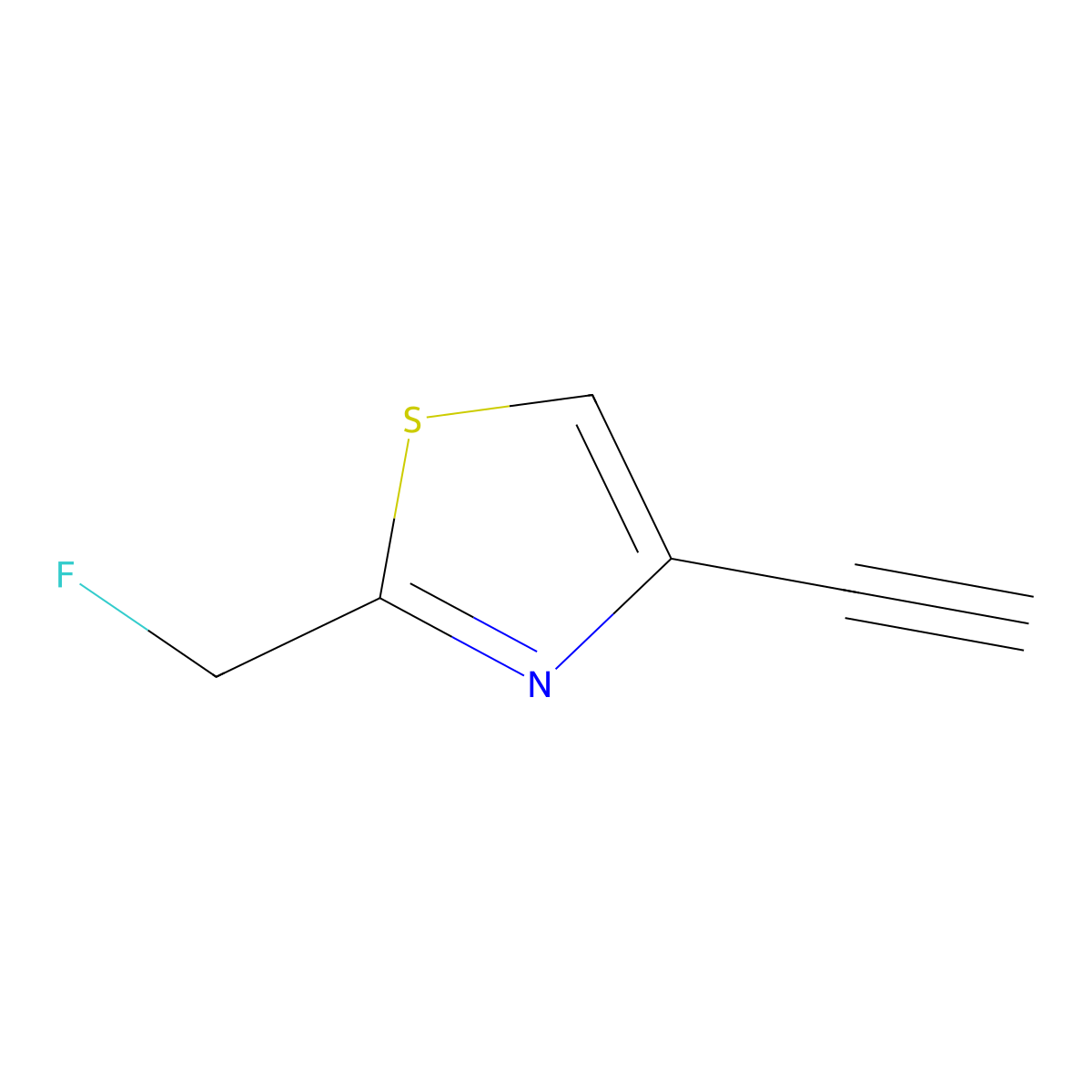4-Ethynyl-2-(fluoromethyl)thiazole molecular structure, CAS 1228354-15-1