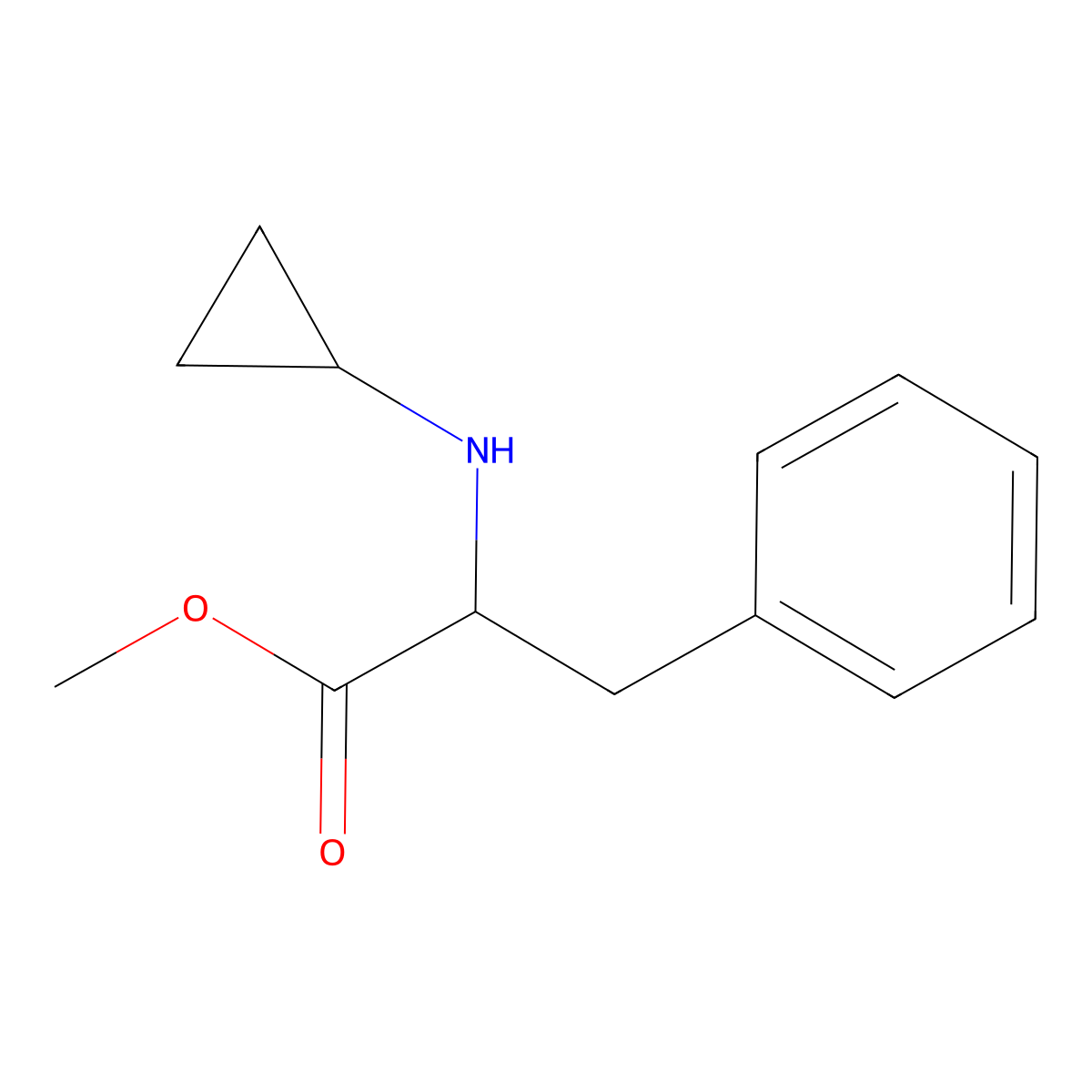 methyl (2S)-2-(cyclopropylamino)-3-phenylpropanoate molecular structure, CAS 1228358-01-7