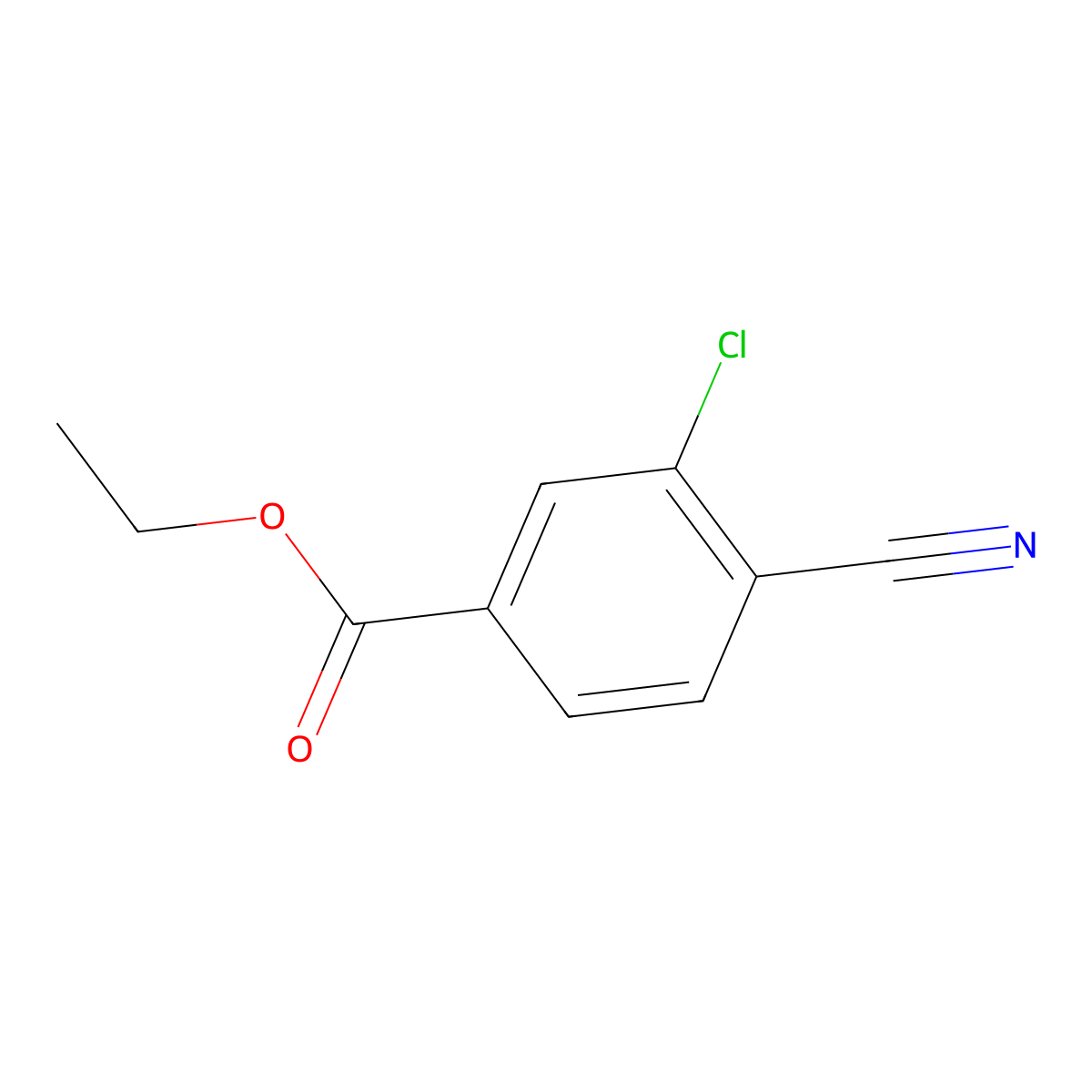 Ethyl 3-chloro-4-cyanobenzoate molecular structure, CAS 1228376-15-5