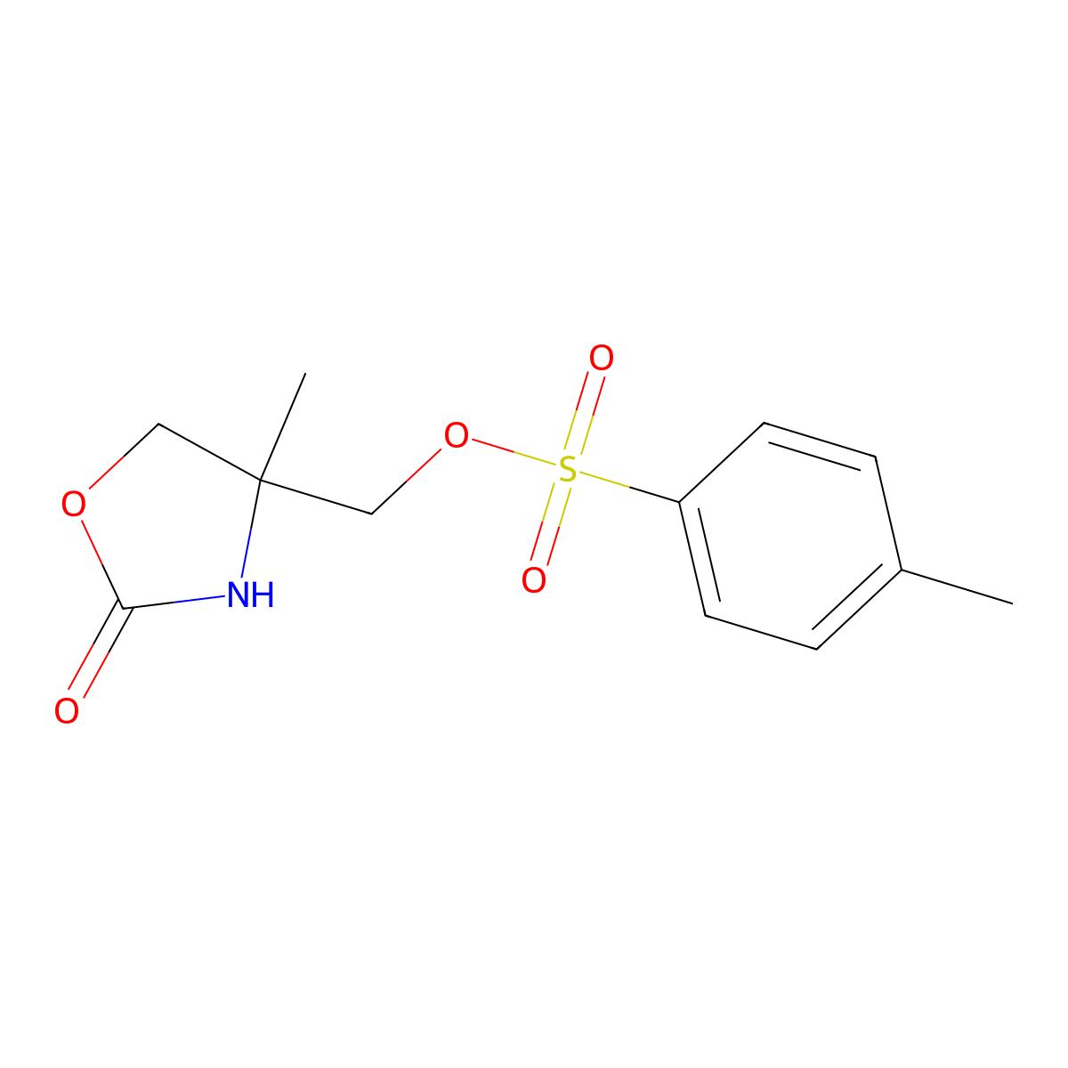 (4-Methyl-2-oxooxazolidin-4-yl)methyl 4-methylbenzenesulfonate molecular structure, CAS 1228376-65-5