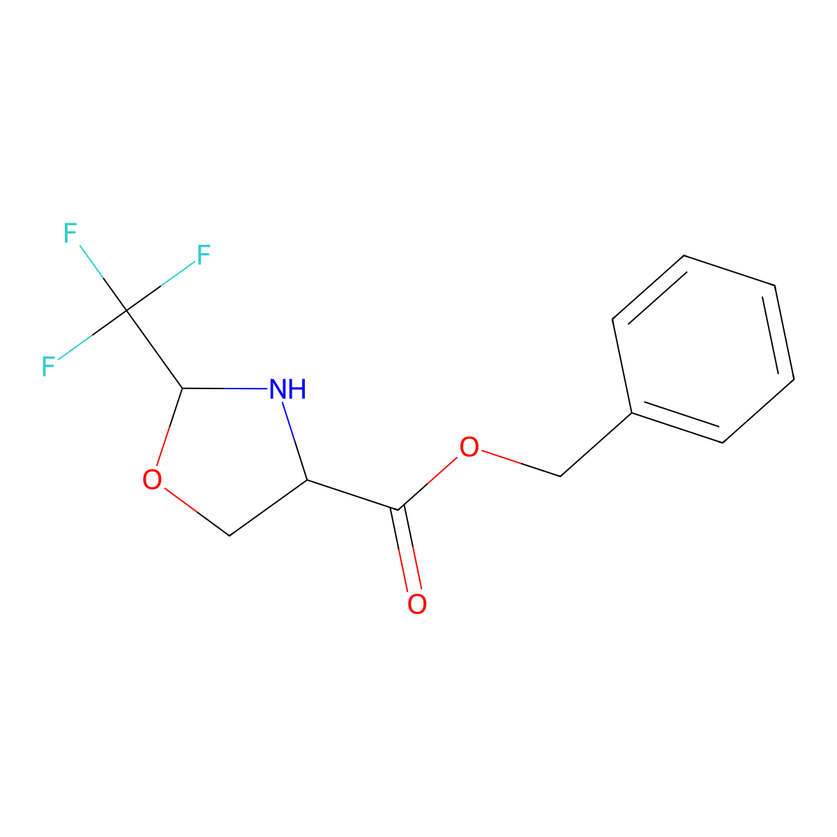 (2S,4S)-4-Trifluoromethyl-pseudoproline-benzyl ester molecular structure, CAS 1228376-92-8