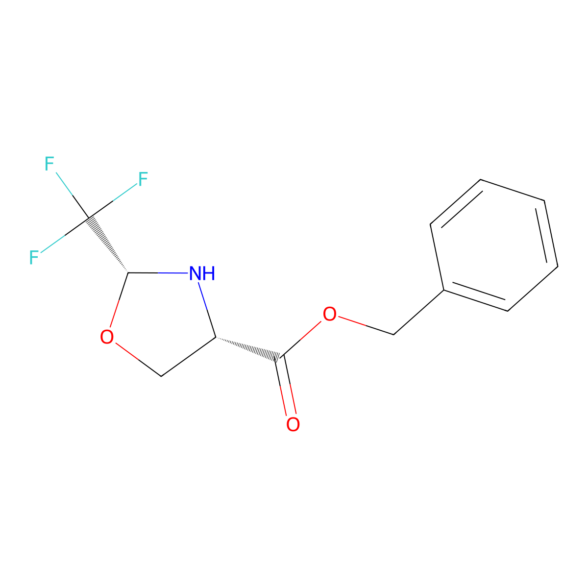 (2S,4R)-4-Trifluoromethyl-pseudoproline-benzyl ester molecular structure, CAS 1228376-93-9