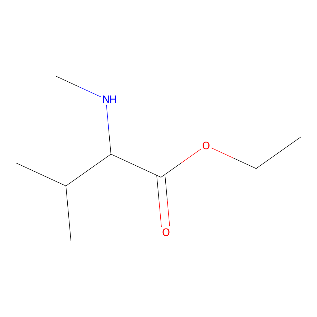 Ethyl methylvalinate molecular structure, CAS 1228424-68-7