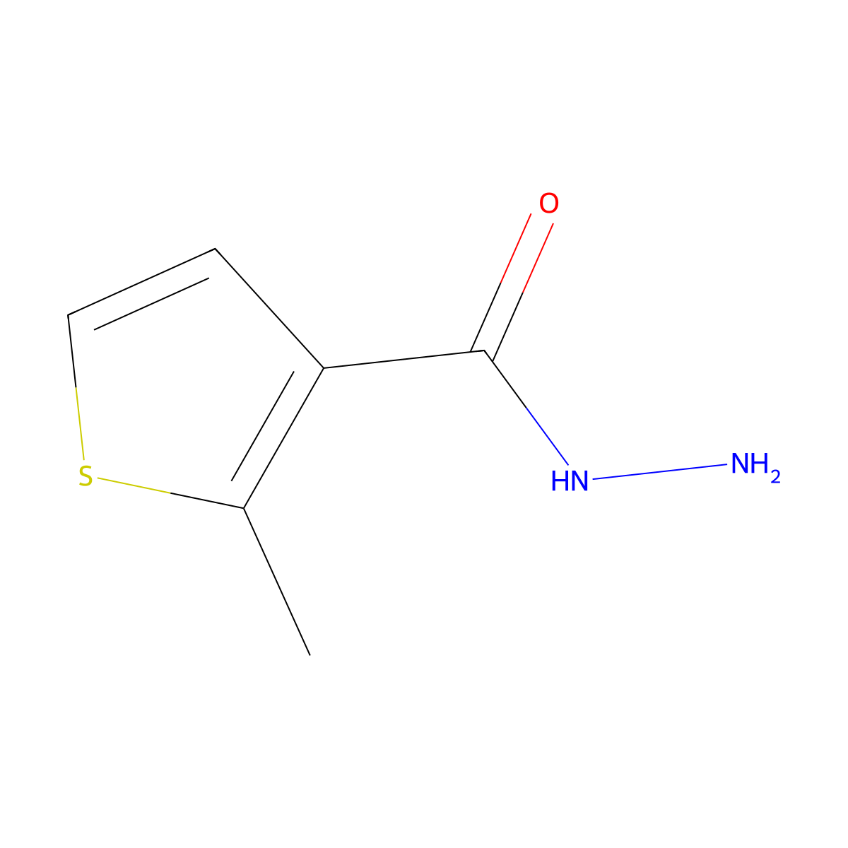 2-Methylthiophene-3-carbohydrazide molecular structure, CAS 1228426-89-8