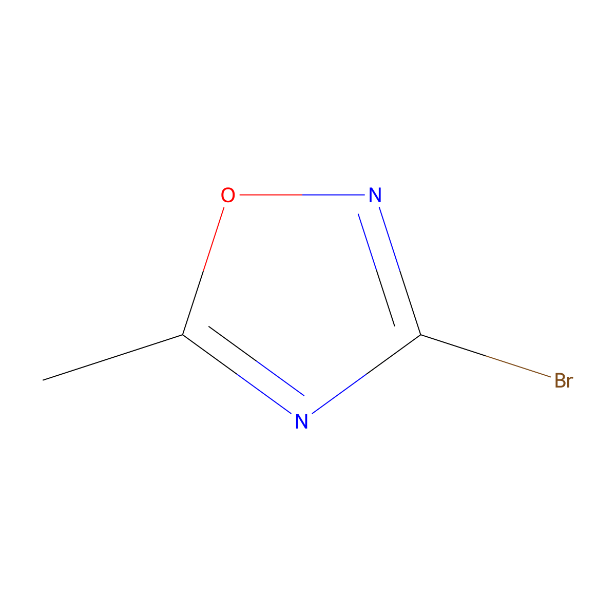 3-Bromo-5-methyl-1,2,4-oxadiazole molecular structure, CAS 1228427-07-3