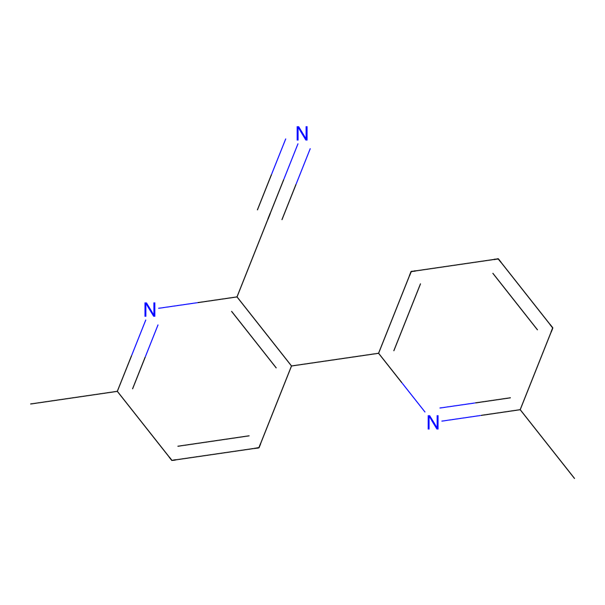 6-Methyl-3-(6-methyl-2-pyridinyl)pyridine-2-carbonitrile molecular structure, CAS 1228430-94-1