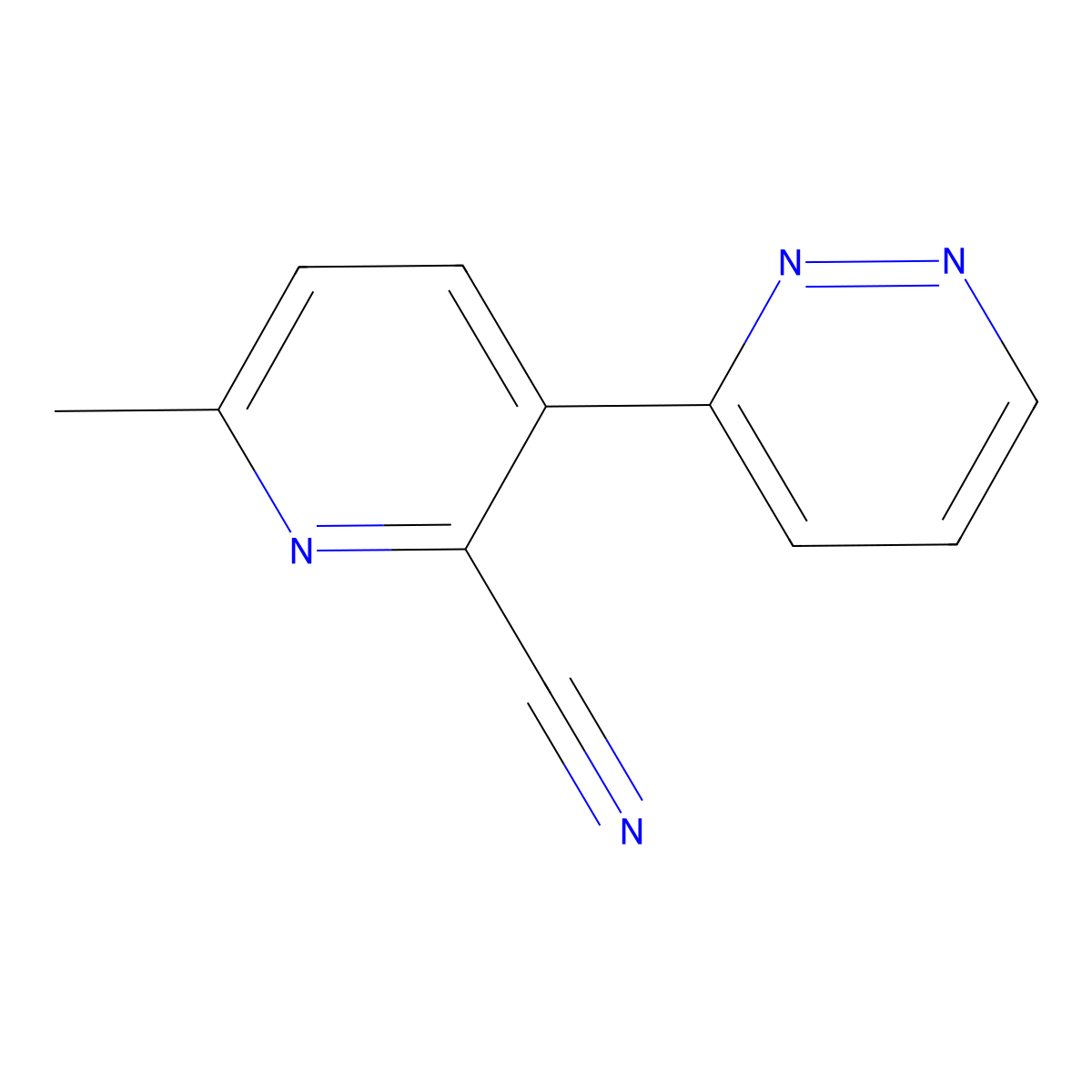 6-Methyl-3-pyridazin-3-ylpyridine-2-carbonitrile molecular structure, CAS 1228431-02-4