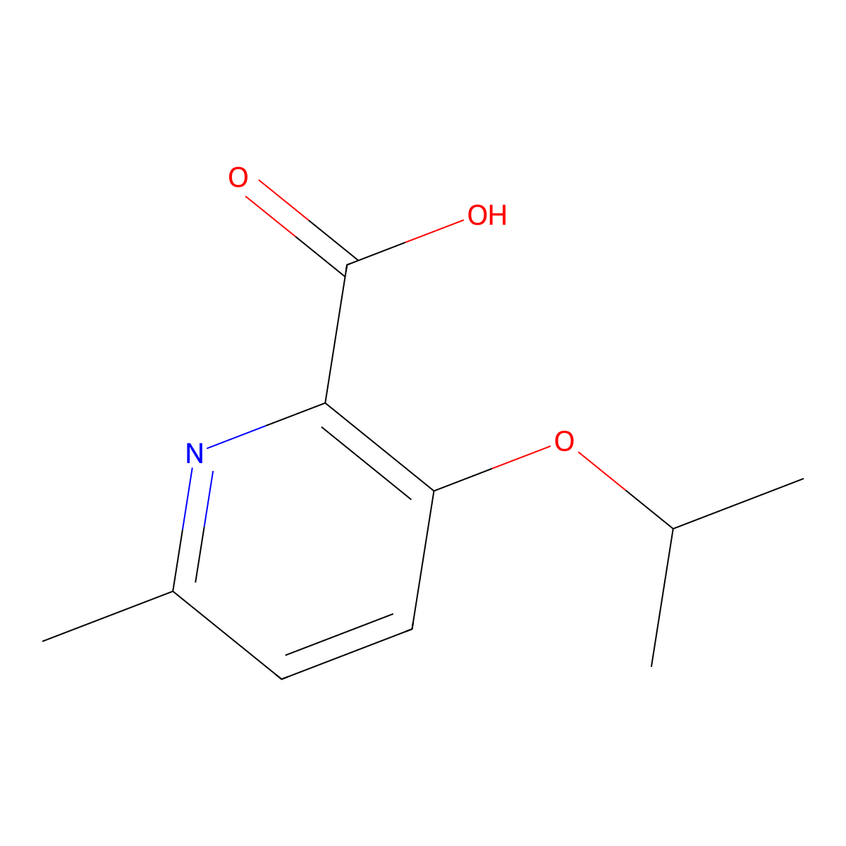 6-Methyl-3-[(1-methylethyl)oxy]-2-pyridinecarboxylic acid molecular structure, CAS 1228431-29-5