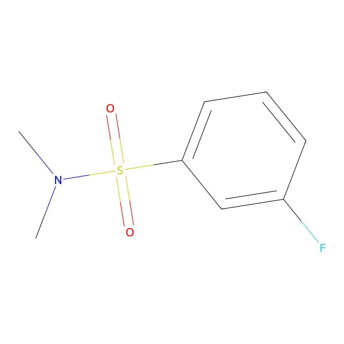 3-fluoro-N,N-dimethylbenzenesulfonamide molecular structure, CAS 1228432-05-0