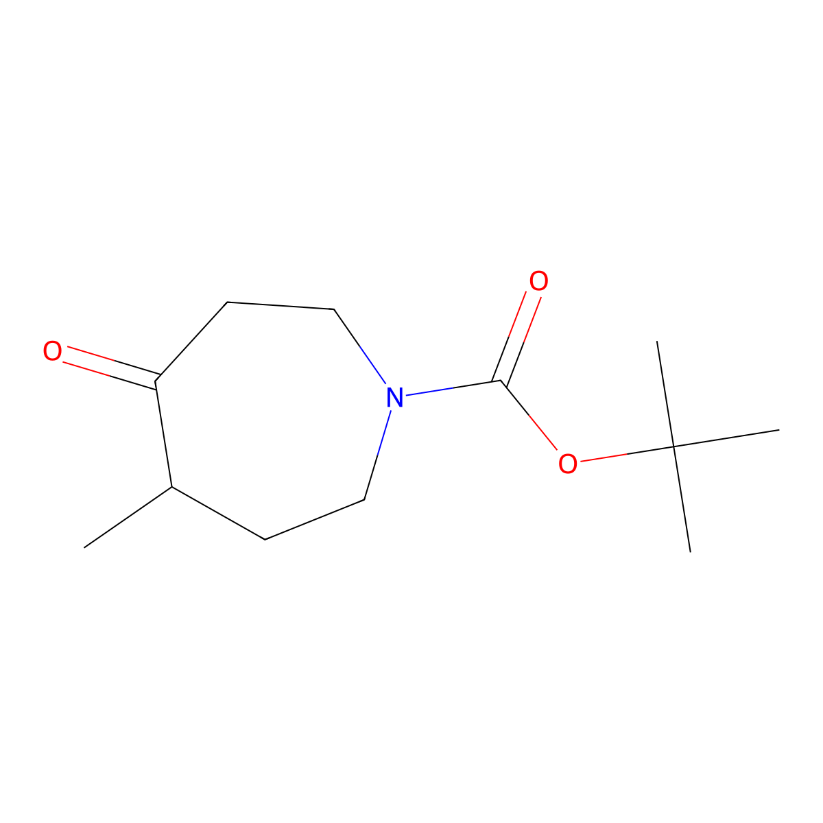 Tert-butyl 4-methyl-5-oxoazepane-1-carboxylate molecular structure, CAS 1228450-21-2
