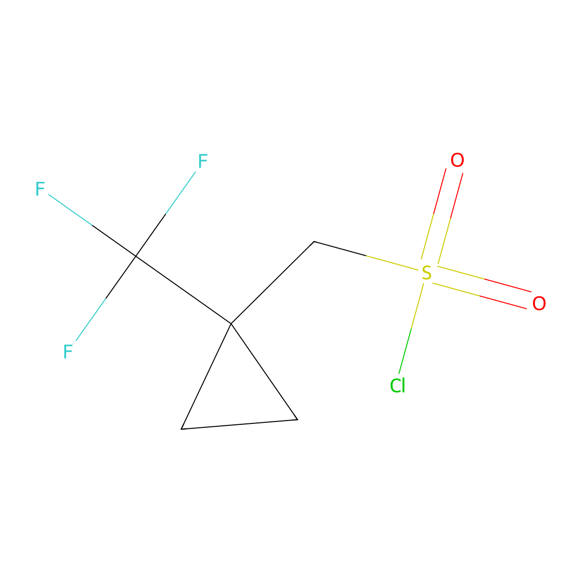 (1-(Trifluoromethyl)cyclopropyl)methanesulfonyl chloride molecular structure, CAS 1228450-49-4