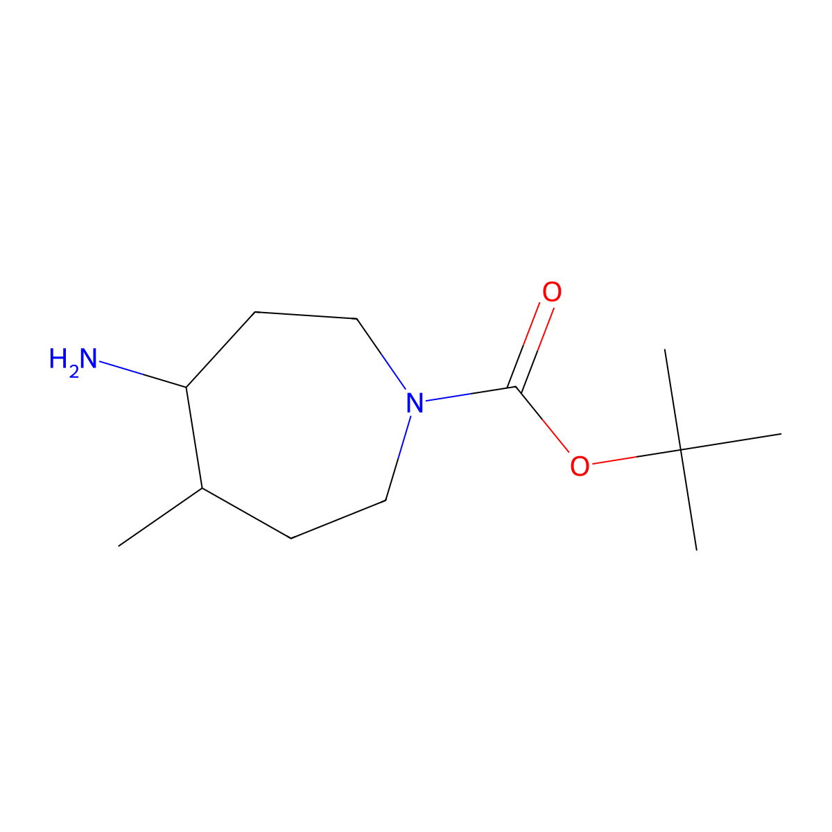 Tert-butyl 4-amino-5-methylazepane-1-carboxylate molecular structure, CAS 1228453-28-8