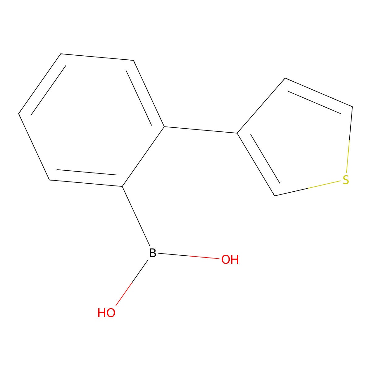 2-(3-Thienyl)phenylboronic acid molecular structure, CAS 1228456-14-1