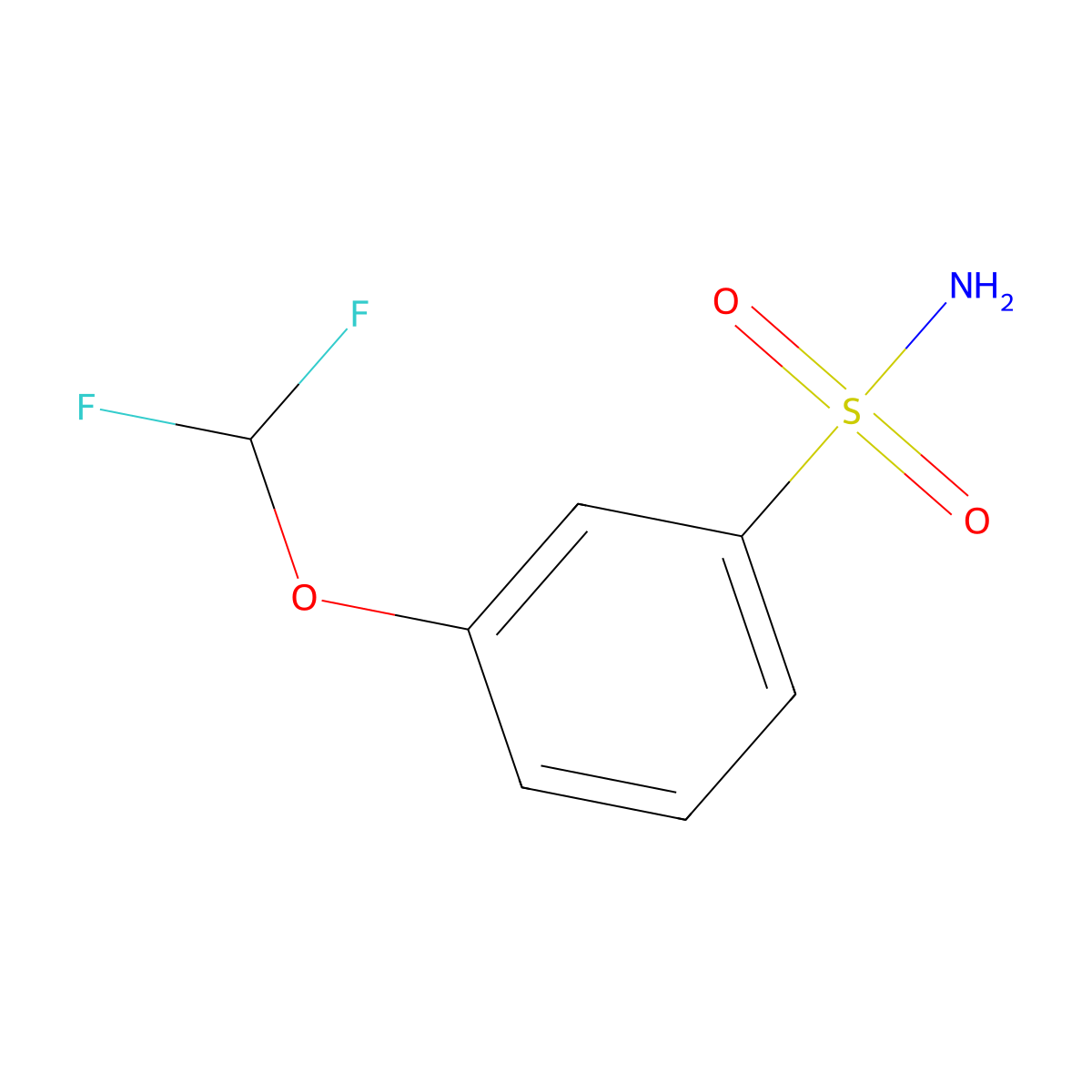 3-(Difluoromethoxy)benzene-1-sulfonamide molecular structure, CAS 1228461-82-2