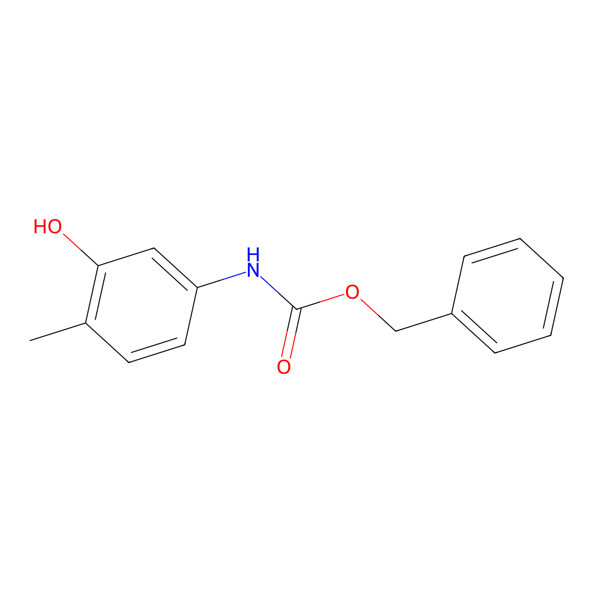 benzyl N-(3-hydroxy-4-methylphenyl)carbamate molecular structure, CAS 1228466-20-3