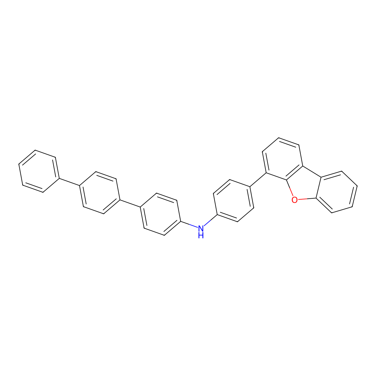 N-(4-(Dibenzo[b,d]furan-4-yl)phenyl)-[1,1':4',1''-terphenyl]-4-amine molecular structure, CAS 1228468-73-2