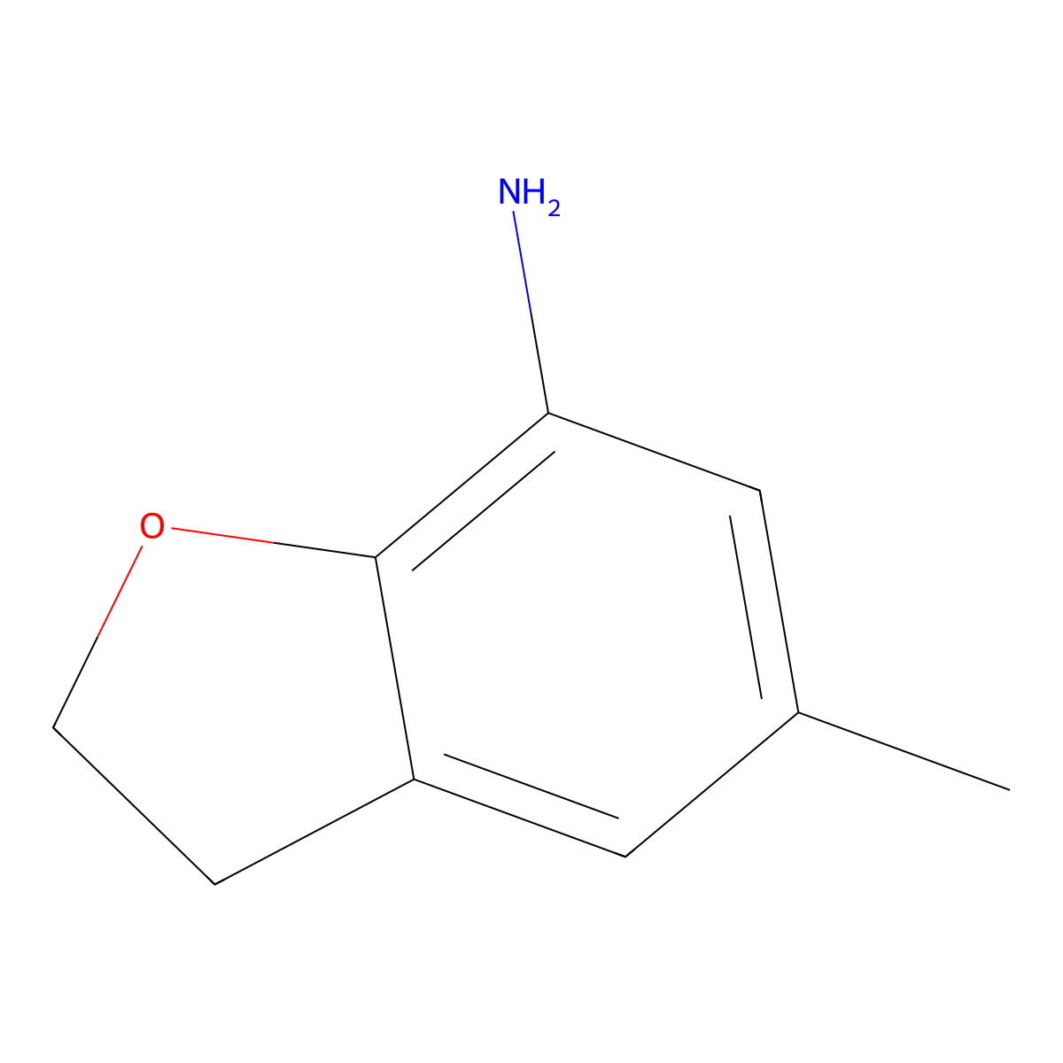 5-Methyl-2,3-dihydro-1-benzofuran-7-amine molecular structure, CAS 1228469-83-7