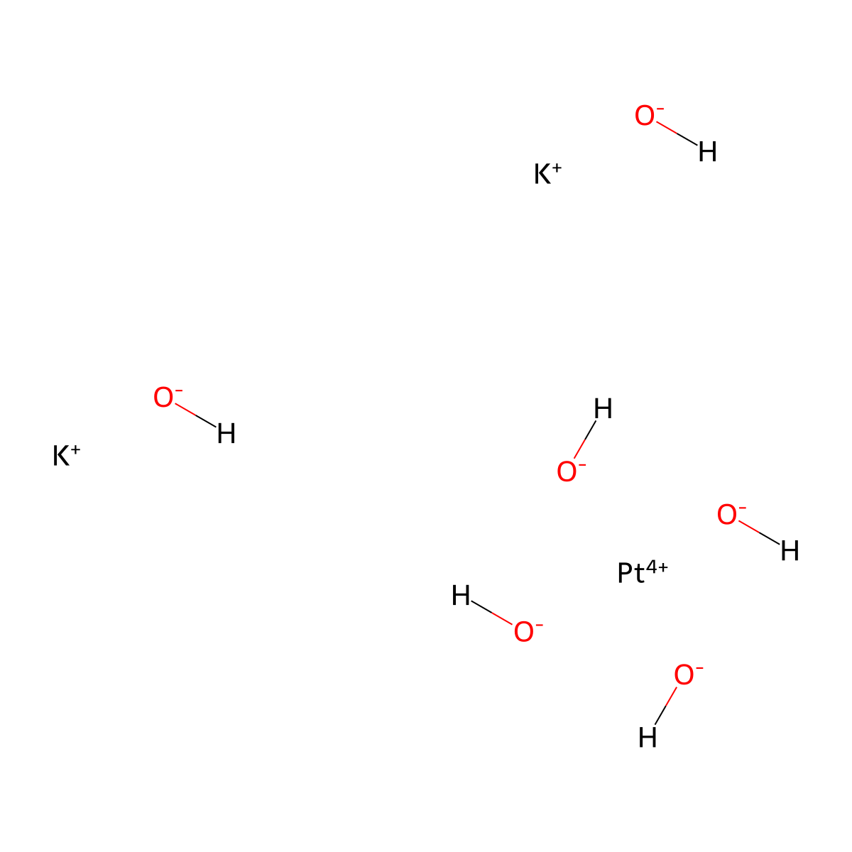 Potassium hexahydroxoplatinate molecular structure, CAS 12285-90-4