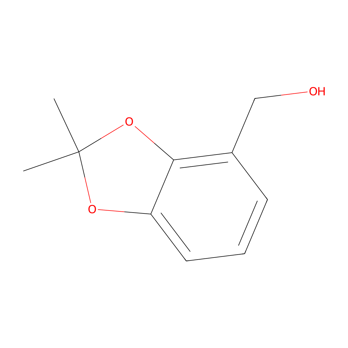 (2,2-Dimethylbenzo[d][1,3]dioxol-4-yl)methanol molecular structure, CAS 122850-09-3