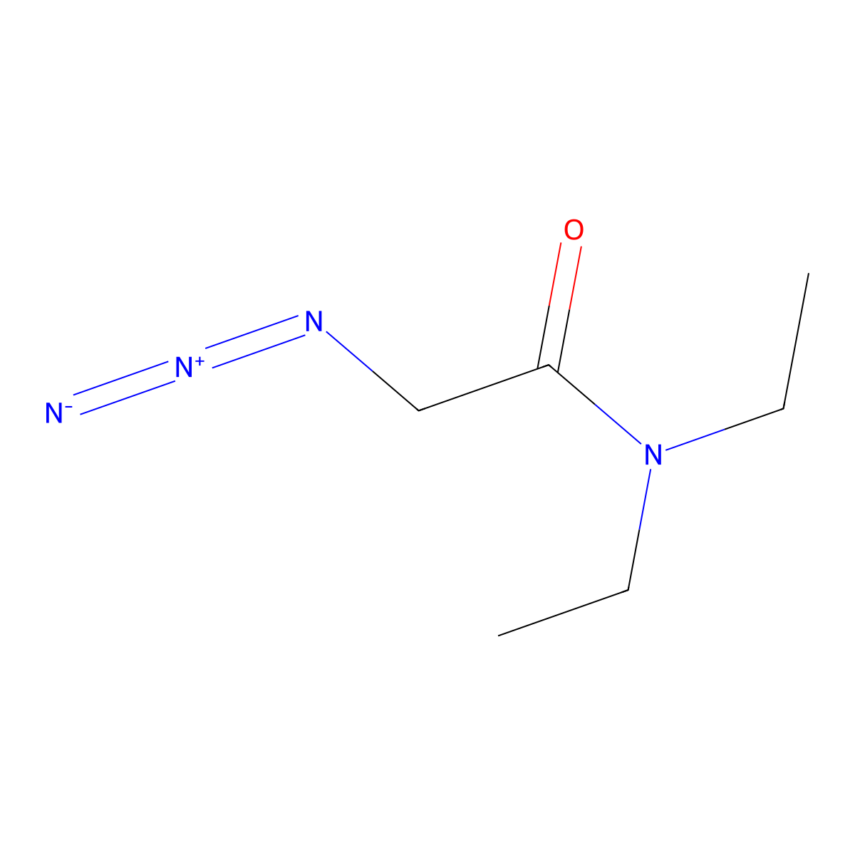 2-azido-N,N-diethylacetamide molecular structure, CAS 1228506-66-8