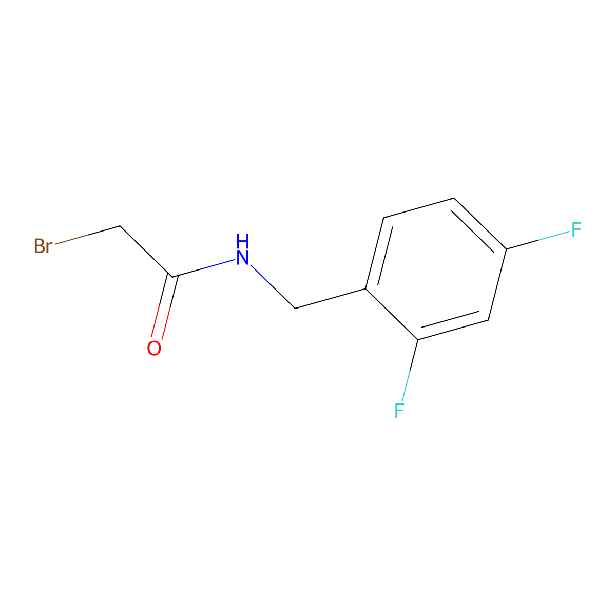 2-Bromo-n-(2,4-difluorobenzyl)acetamide molecular structure, CAS 1228506-95-3